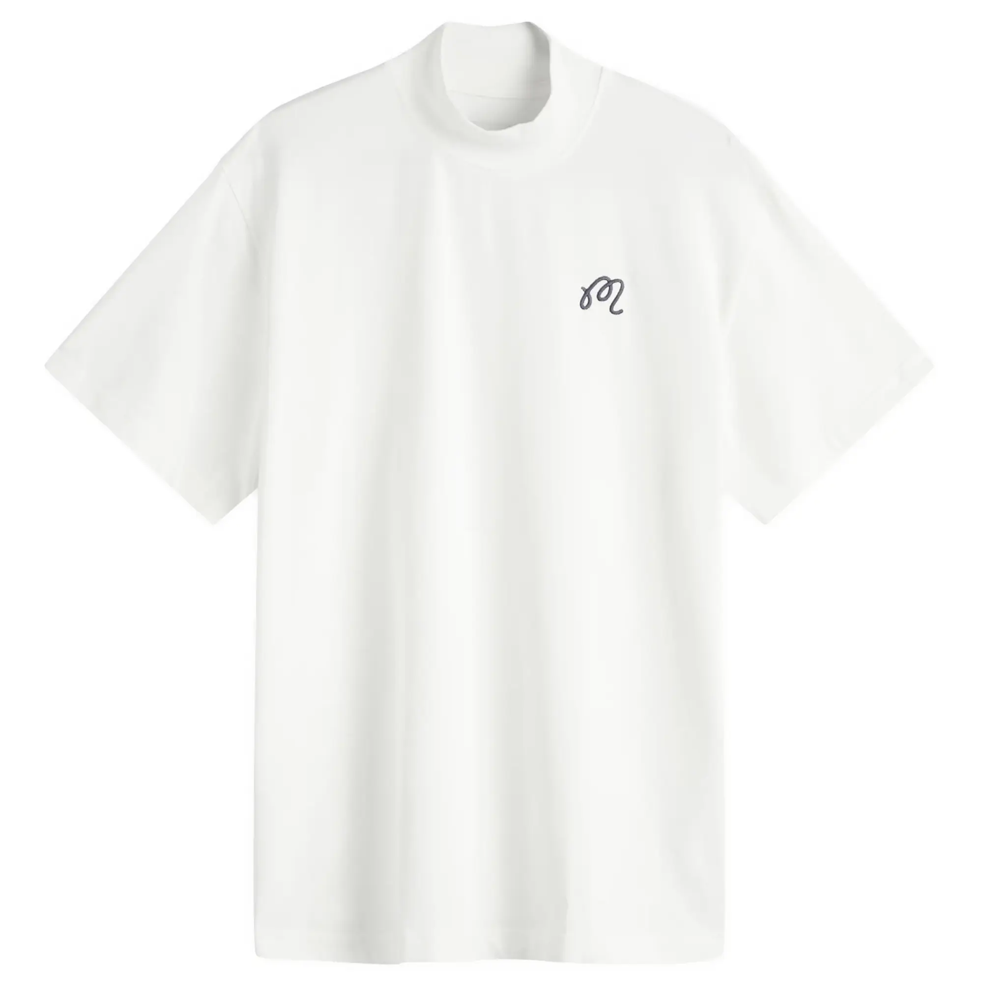 Malbon Men's Mare Mockneck T-Shirt White