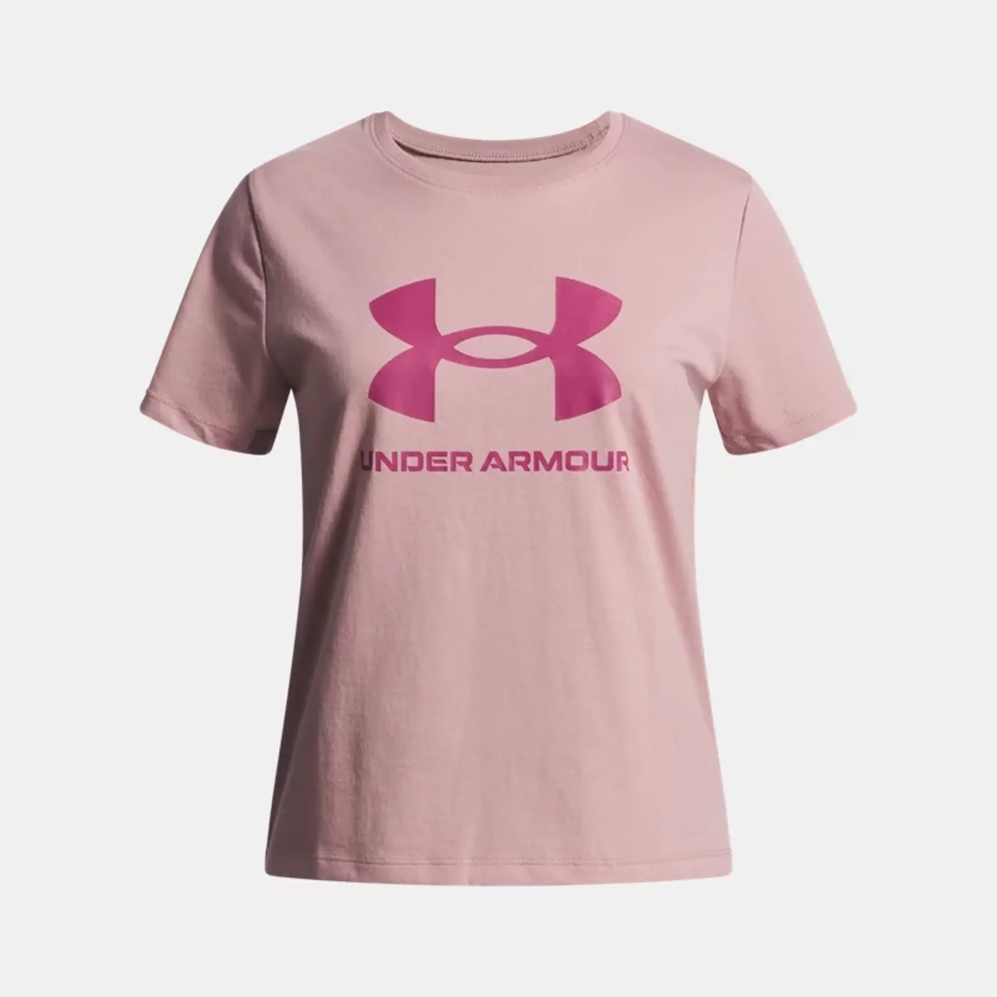 Under Armour  Big Logo Girls' Short Sleeve Tourmaline Pink / Fuchsia Dusk YLG (59 - 63 in)