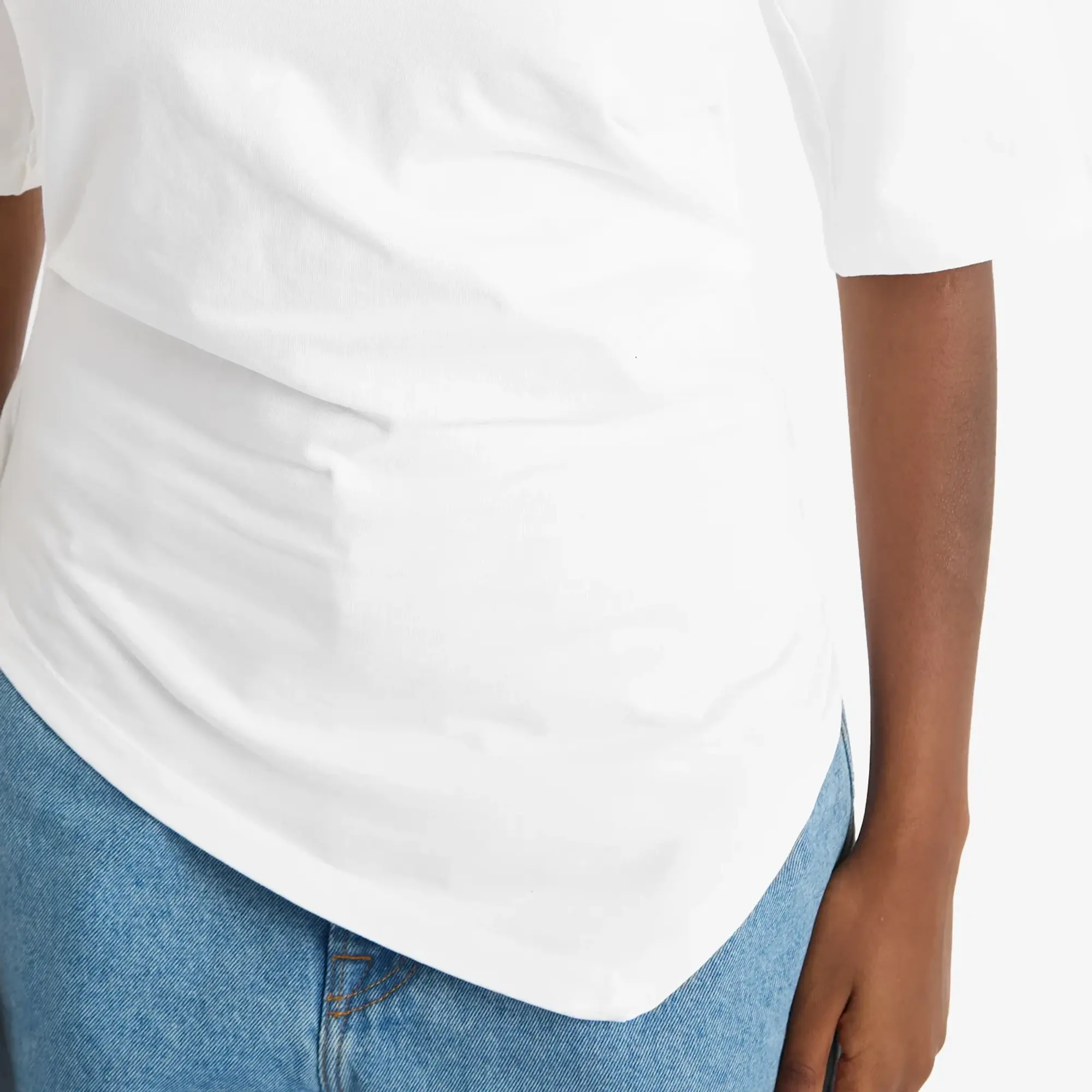 Róhe Women's Re-Invented Twisted T-Shirt Optic White