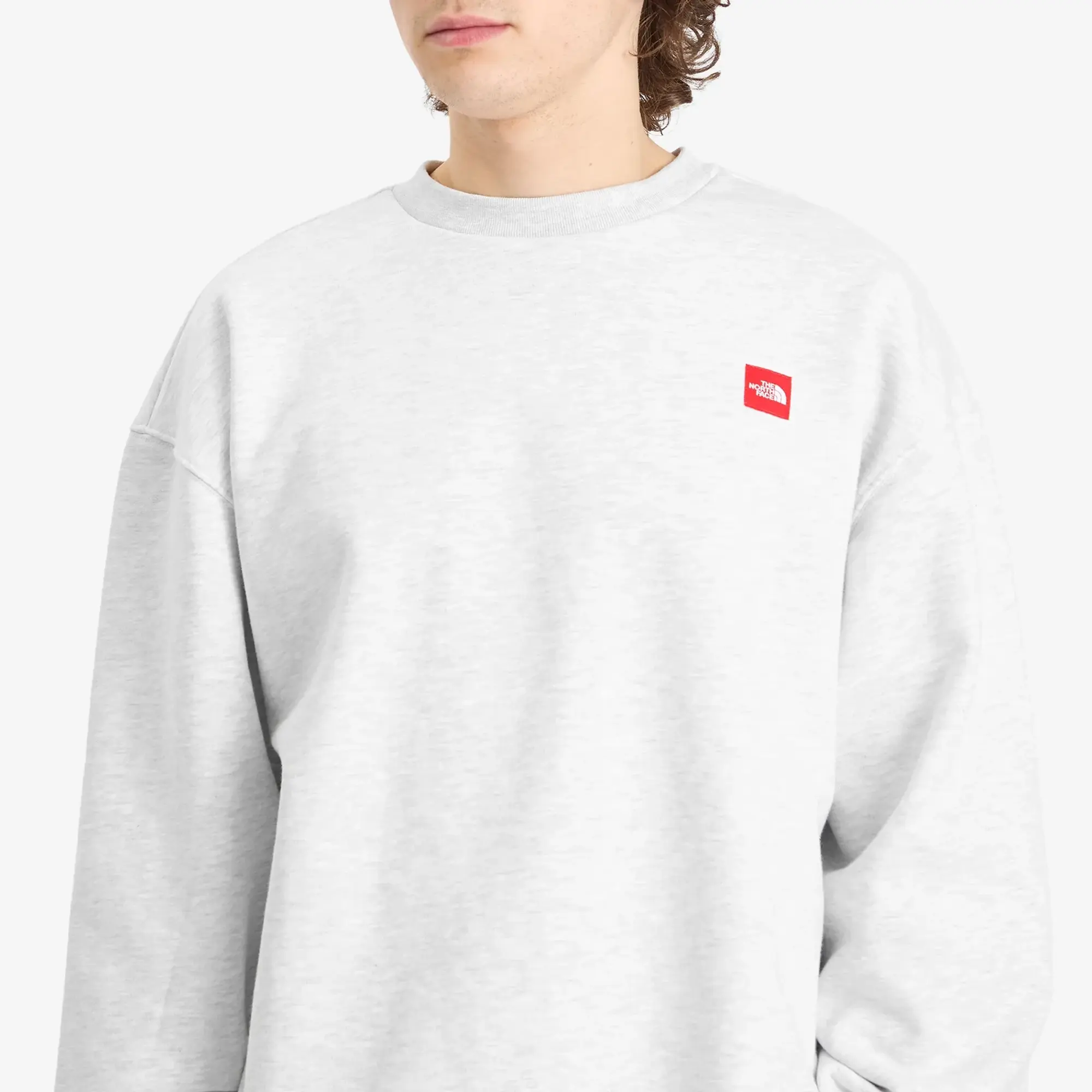 The North Face Men's Redbox Crew Sweat Tnf Classic/Grey Heather
