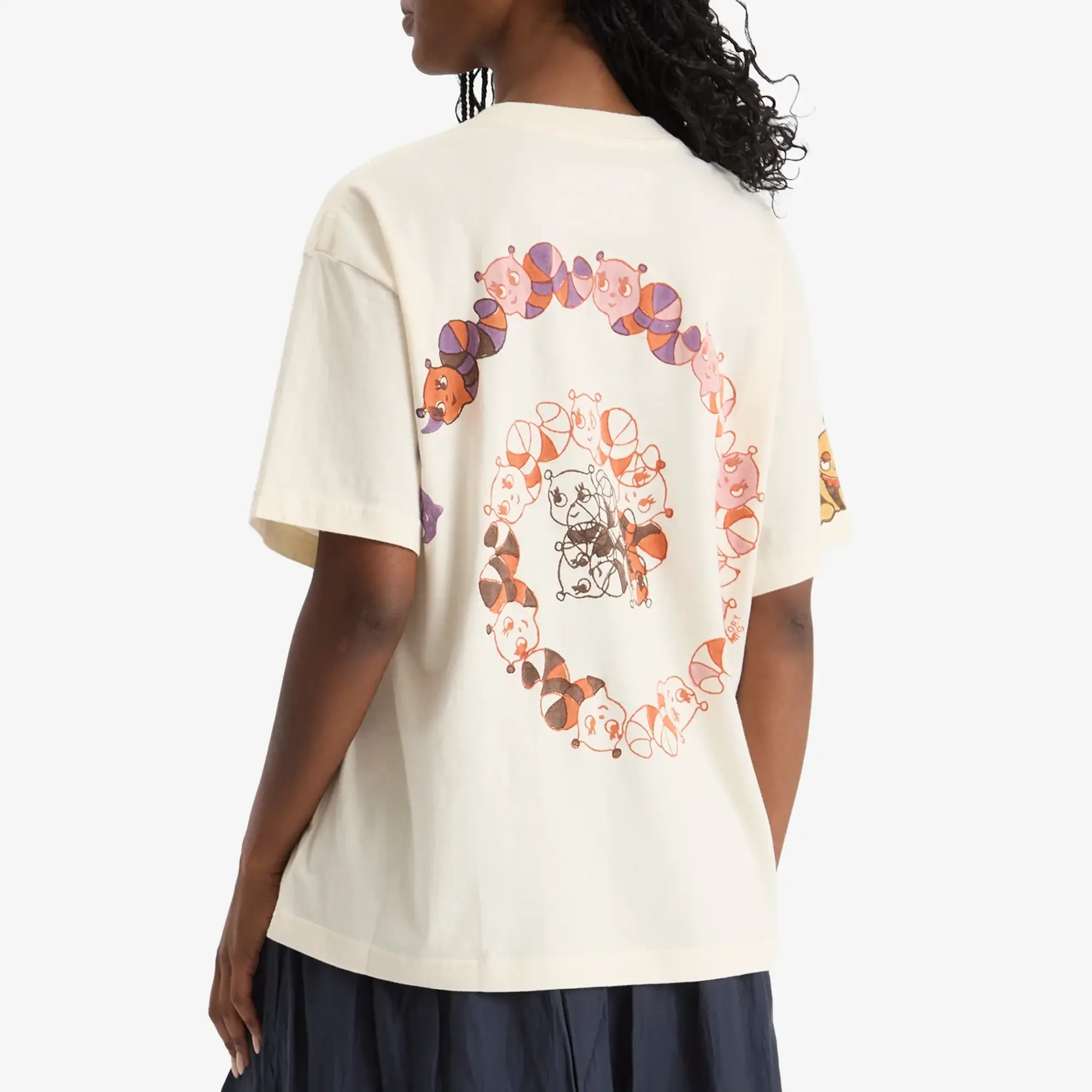 Story mfg. Women's Grateful T-Shirt Ecru Earth Trip Spiral