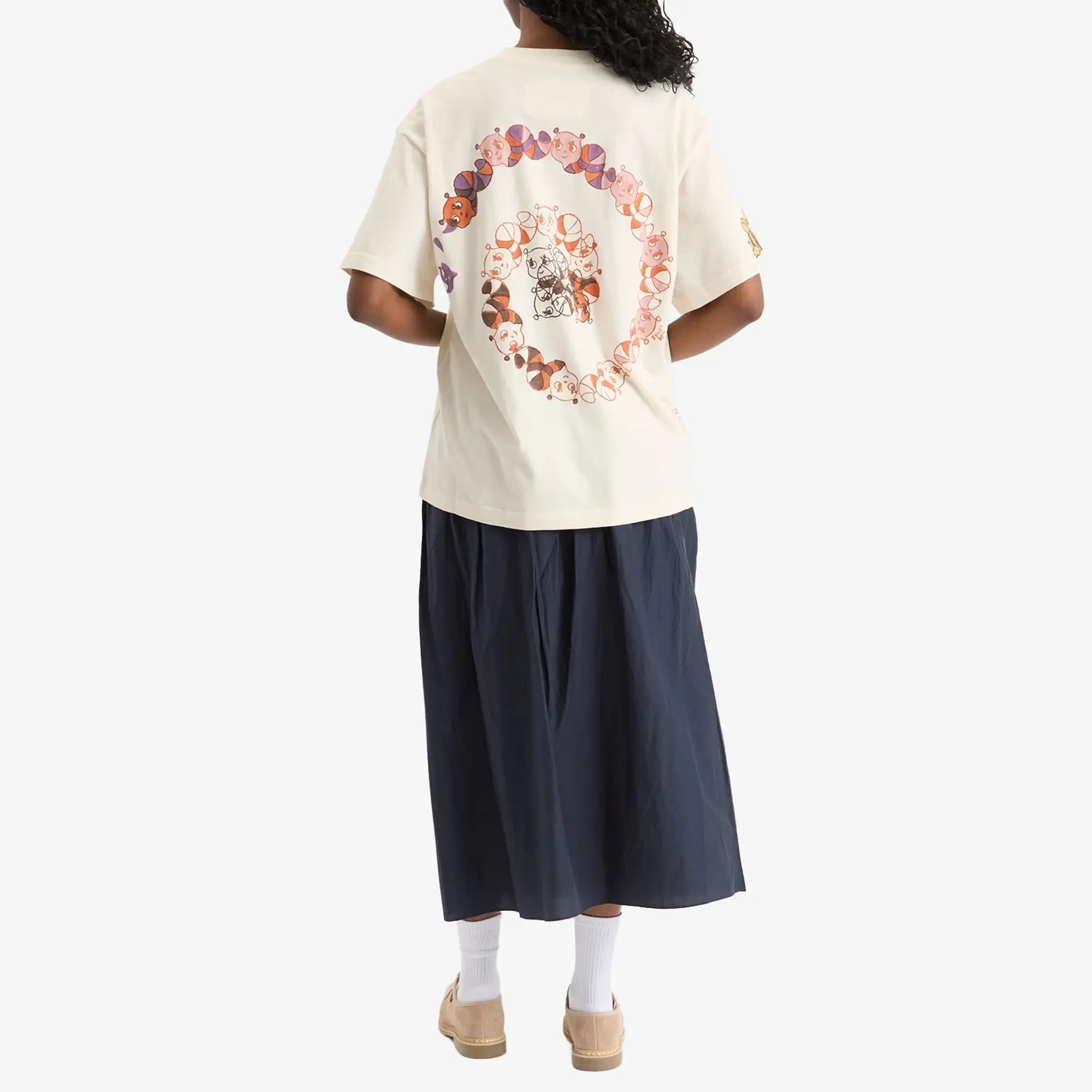 Story mfg. Women's Grateful T-Shirt Ecru Earth Trip Spiral