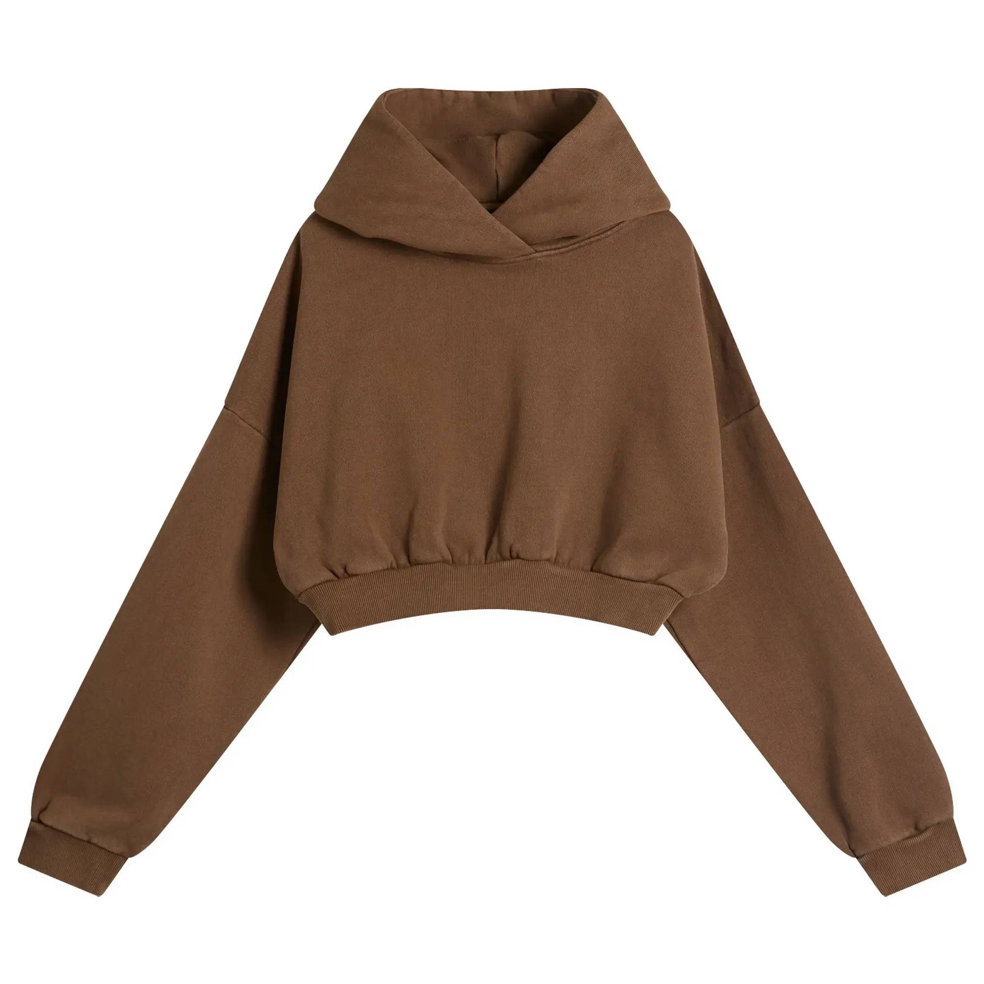 Entire Studios Women's Cropped Heavy Hoodie Brunette