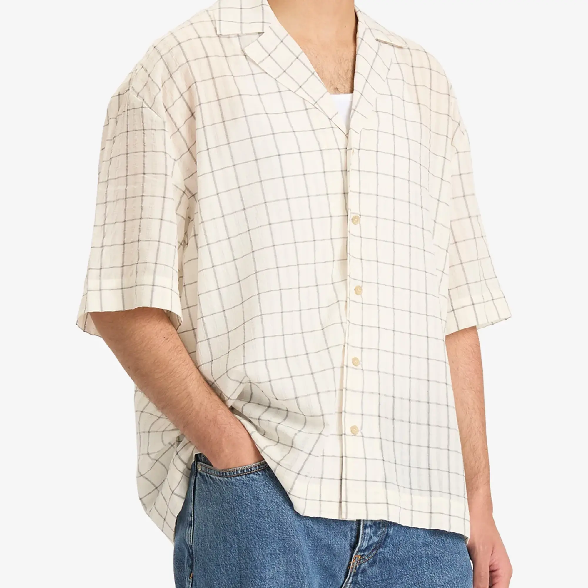 Won Hundred Men's Desmond Vacation Shirt Grey Check