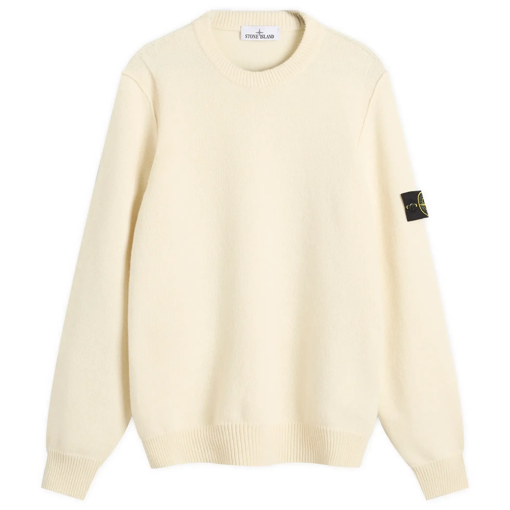 Stone Island Men's Lambswool Crew Neck Jumper Ivory