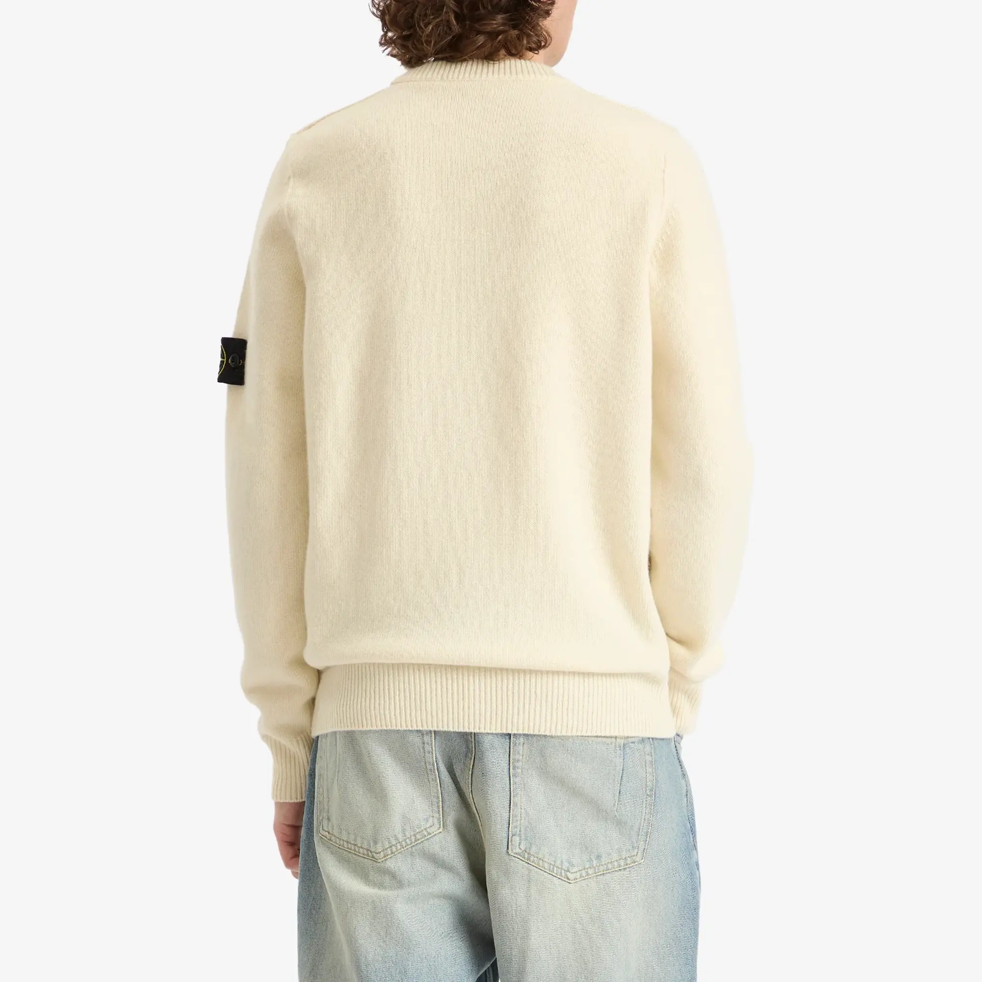 Stone Island Men's Lambswool Crew Neck Jumper Ivory