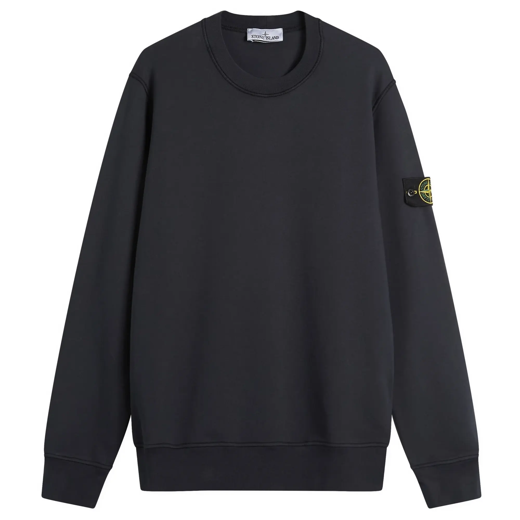 Stone Island Men's Organic Cotton Fleece Sweatshirt Navy Blue