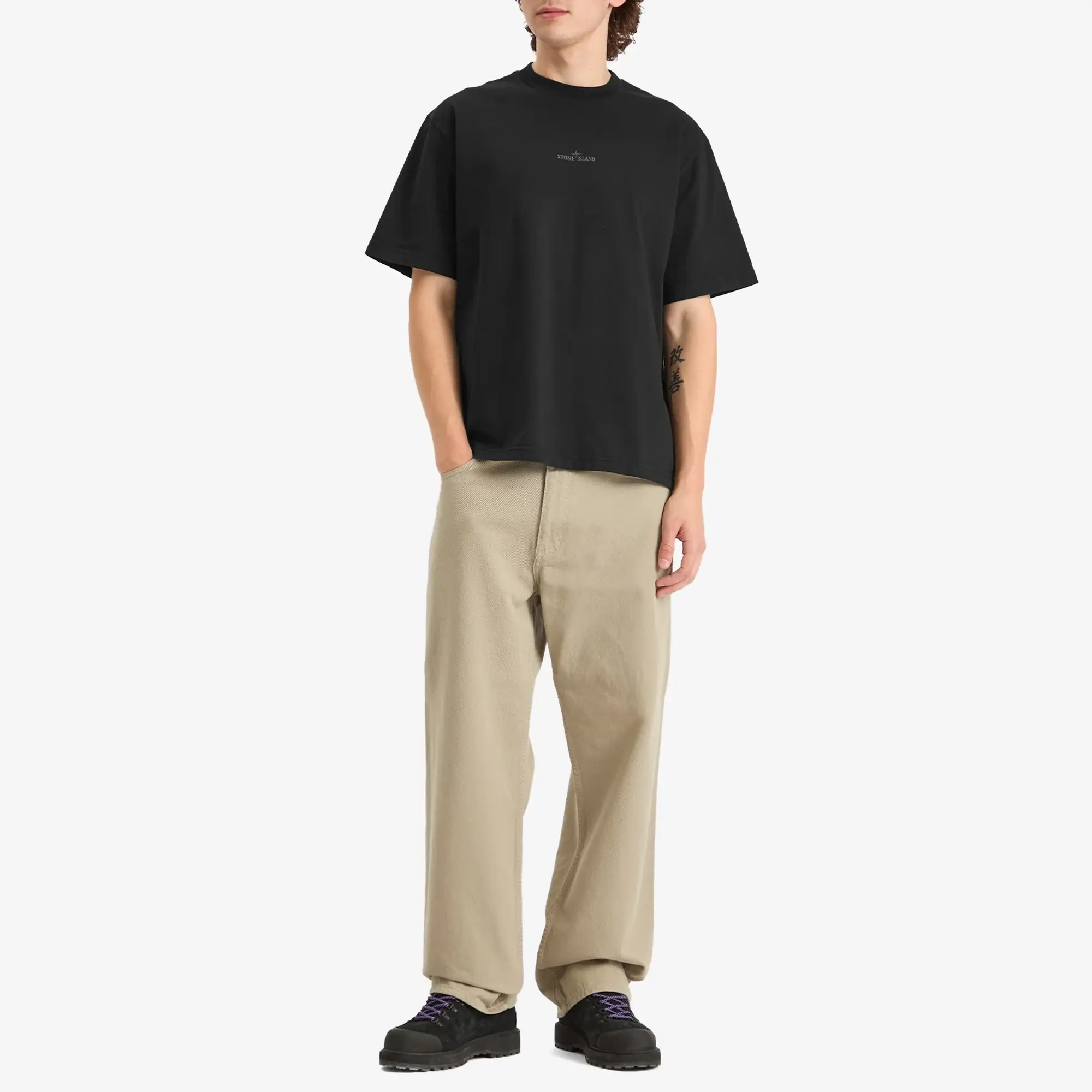 Stone Island Men's Industrial Print T-Shirt Black