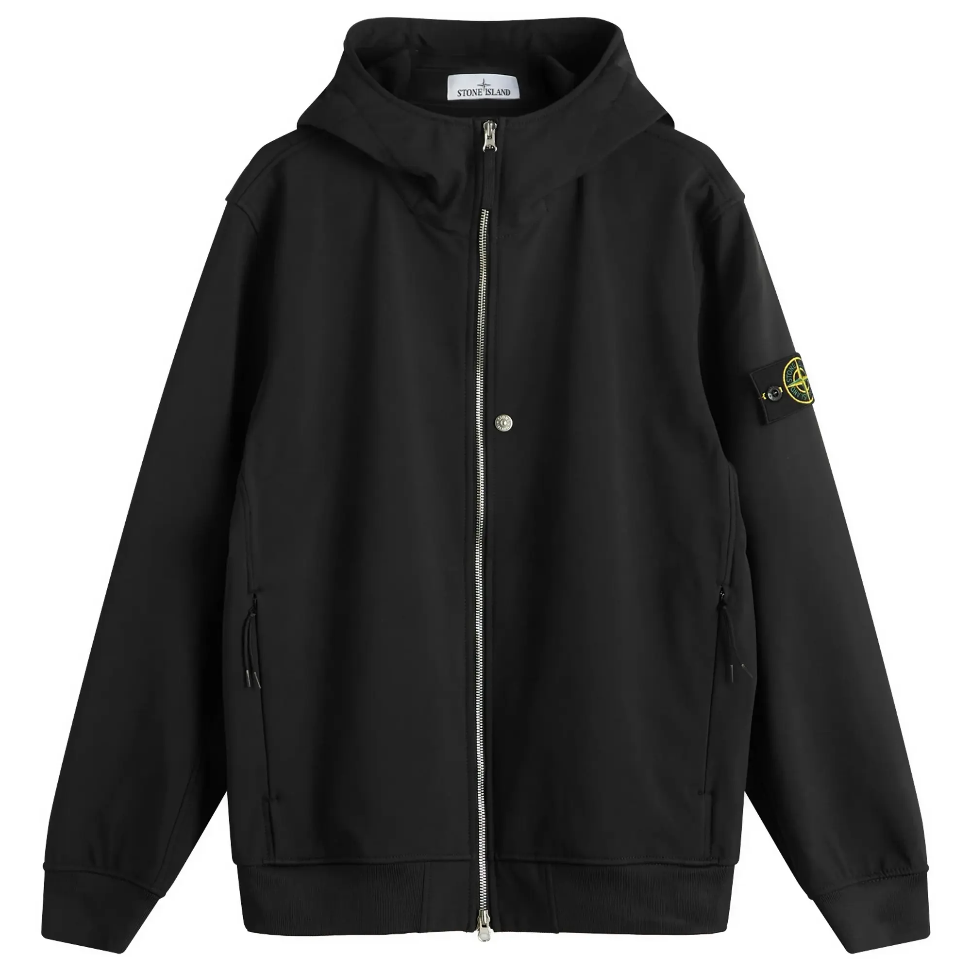 Stone Island Men's Soft Shell-R Hooded Jacket Black