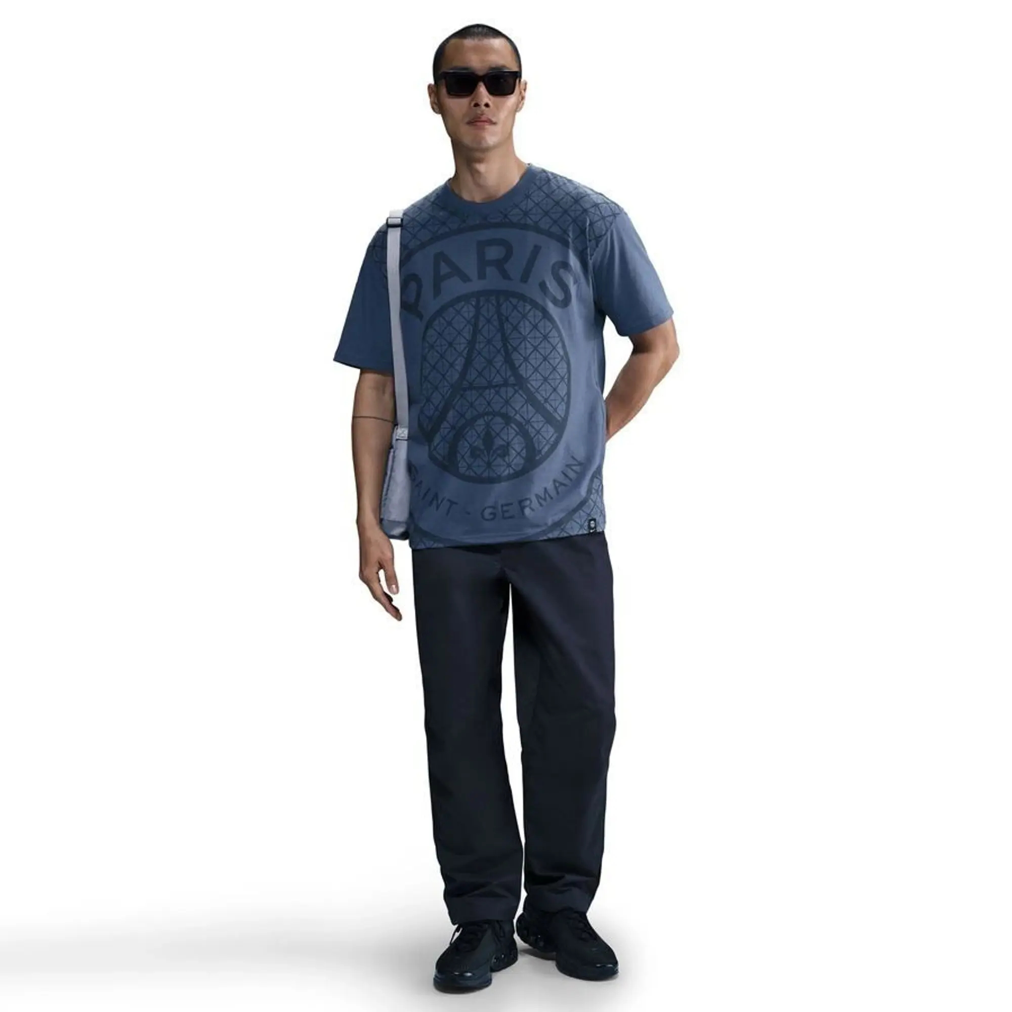 PSG Nike Essential Print T-Shirt - Diffused Blue
