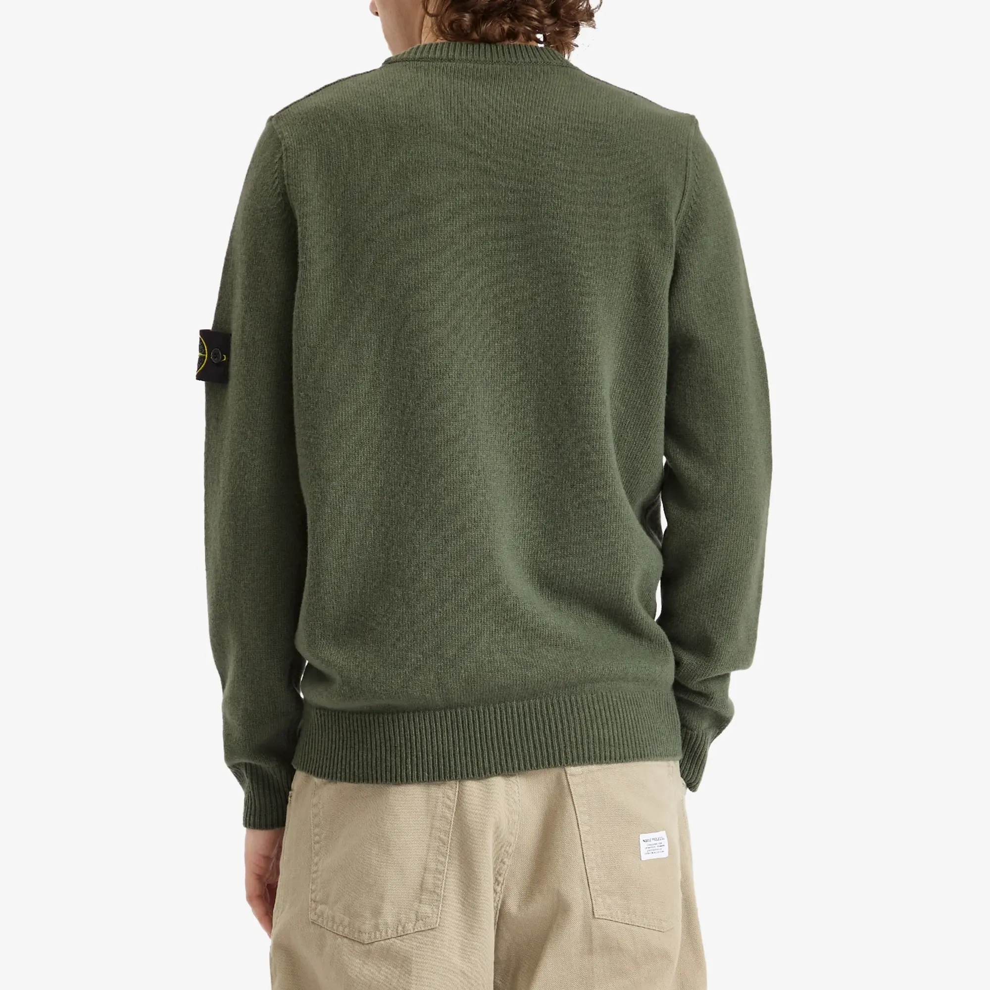 Stone Island Men's Lambswool Crew Neck Jumper Military Green