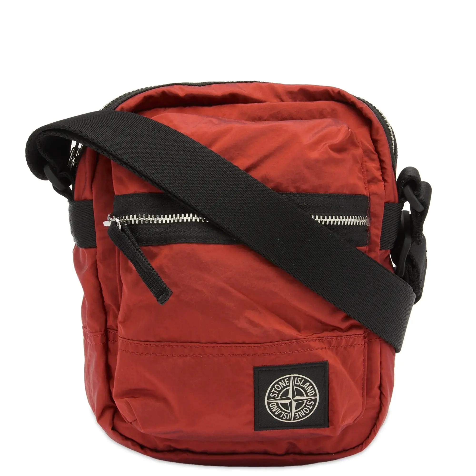 Stone Island Men's Nylon Metal Pouch Bag Scarlet