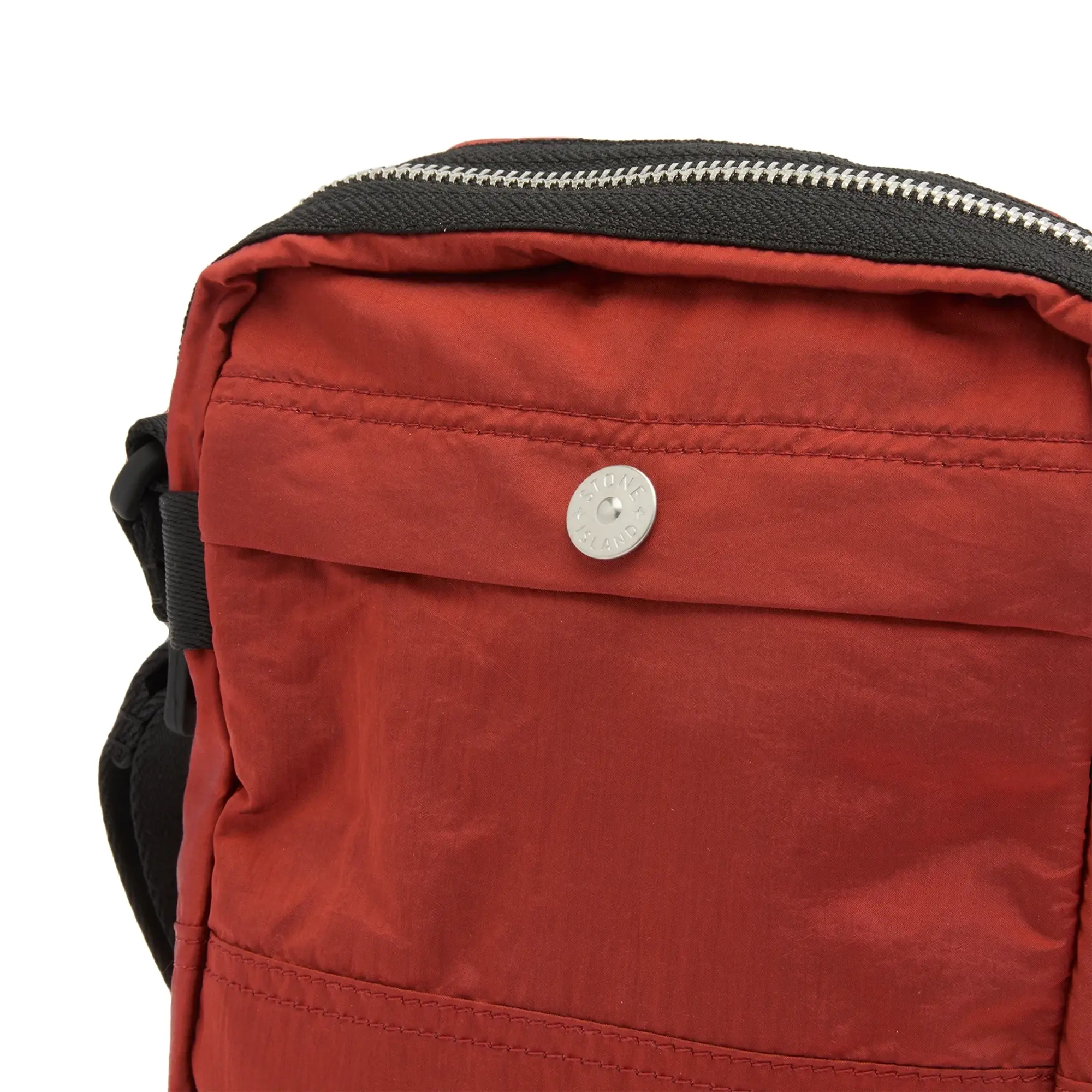 Stone Island Men's Nylon Metal Pouch Bag Scarlet