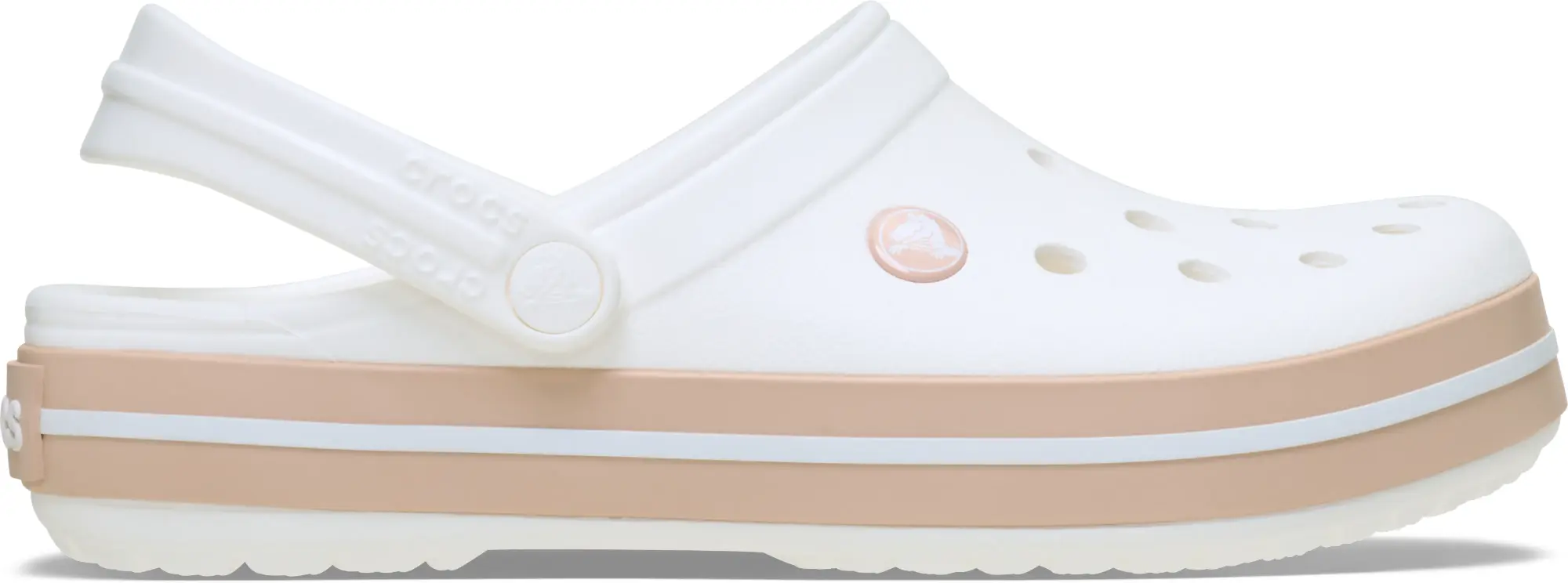 Crocs | Unisex | Crocband™ | Clogs | White / Pink Caramel | W4/M3