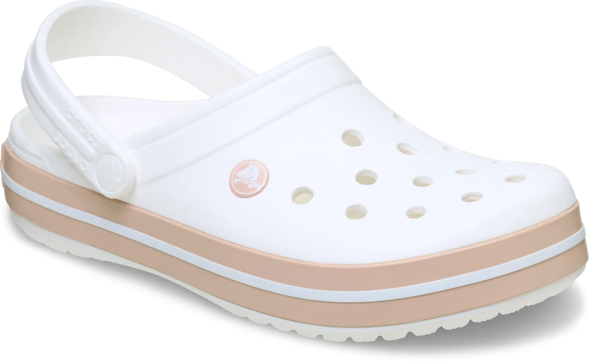 Crocs | Unisex | Crocband™ | Clogs | White / Pink Caramel | W4/M3