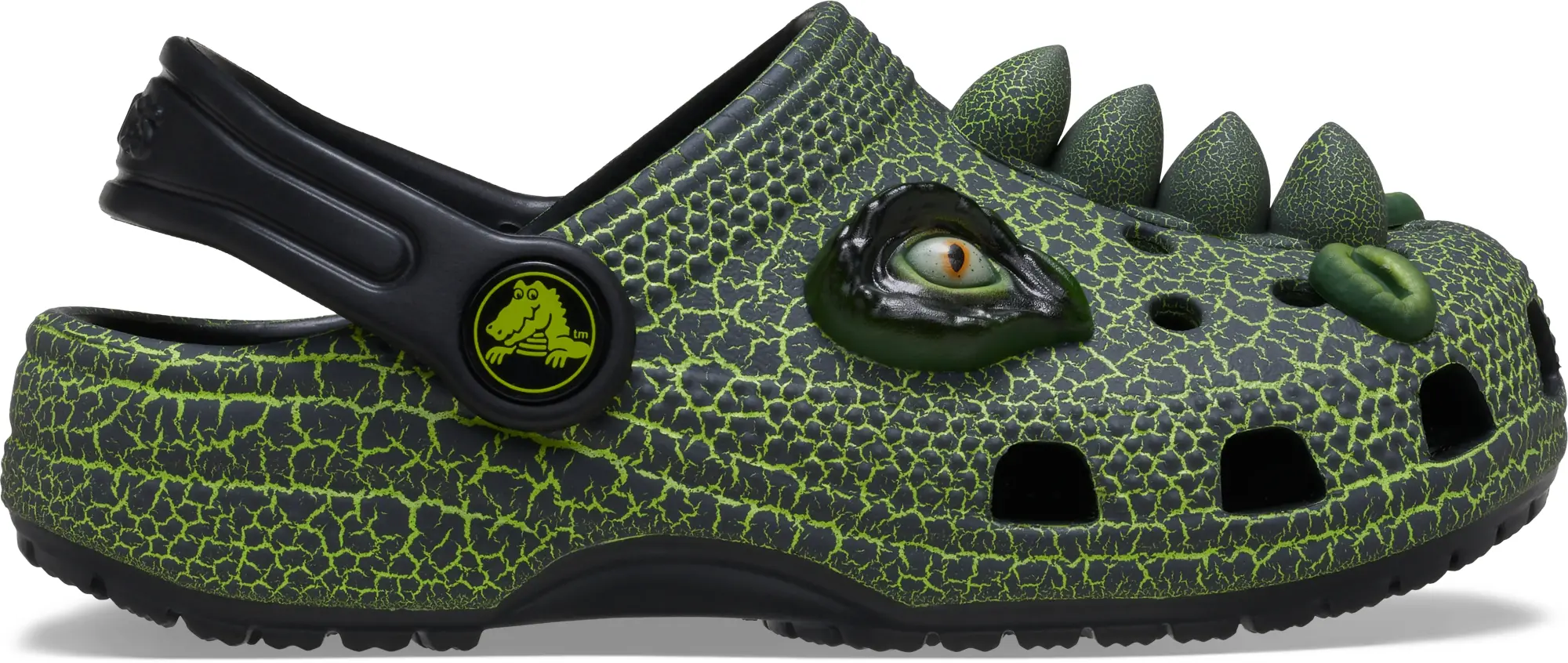 Crocs | Kids | Toddler Classic IAM Scary Dino | Clogs | Black | C5