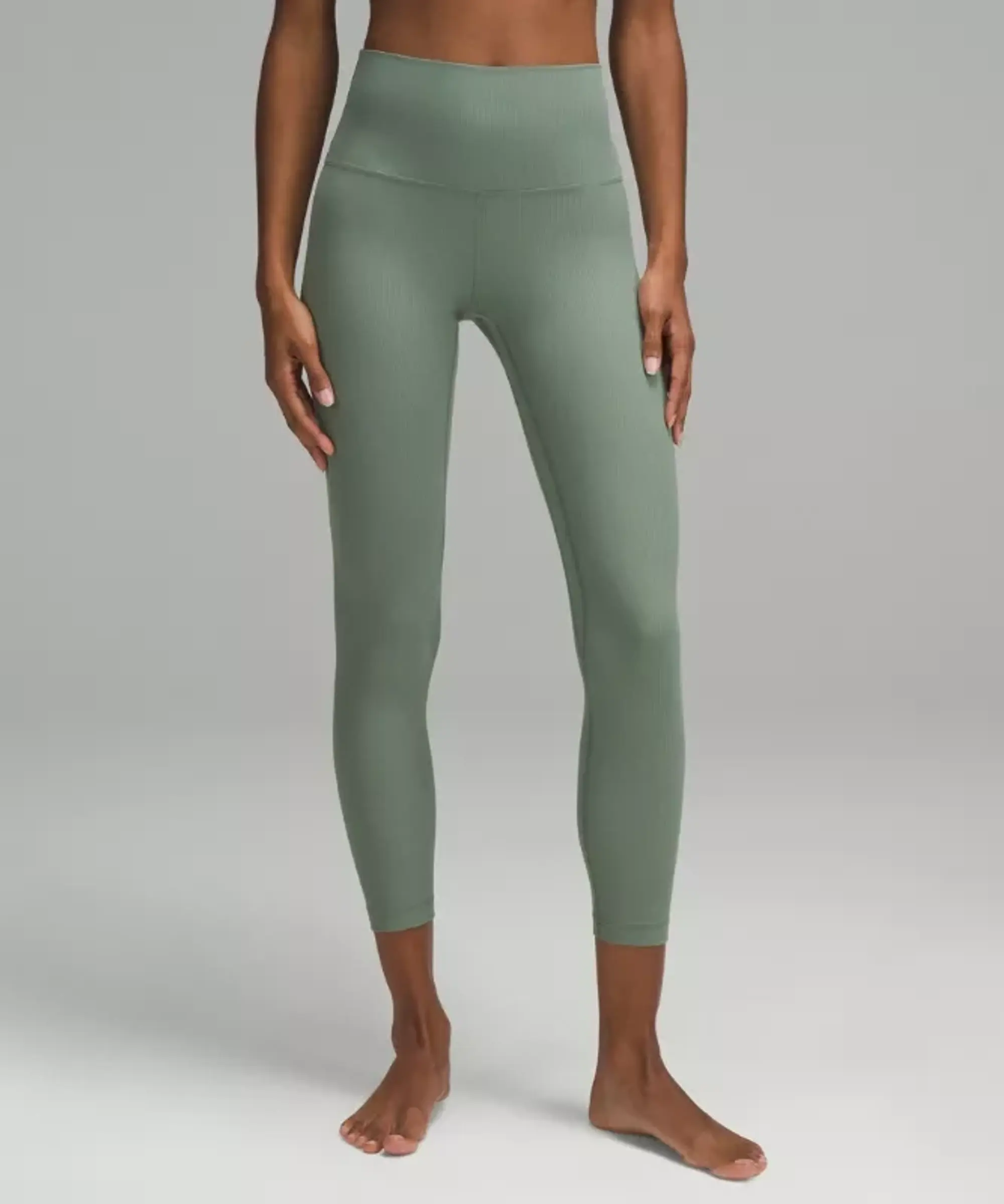 lululemon – Women's Align High-Rise Ribbed Pants – 25" – Color Grey/Green/Pastel – Size 0