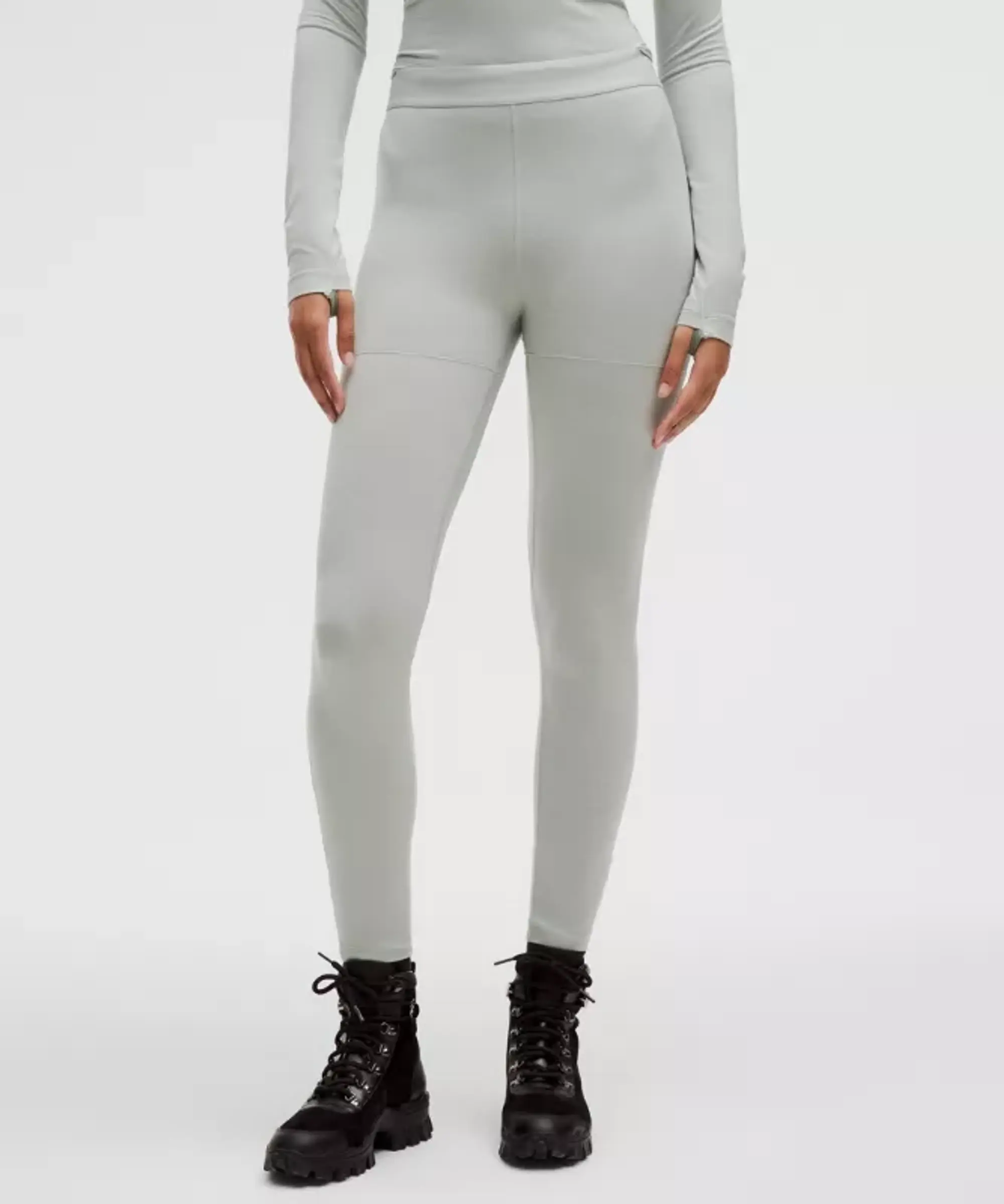 lululemon – Women's High-Rise Base Layer Tight Leggings – 28" – Color Grey/Green – Size 0