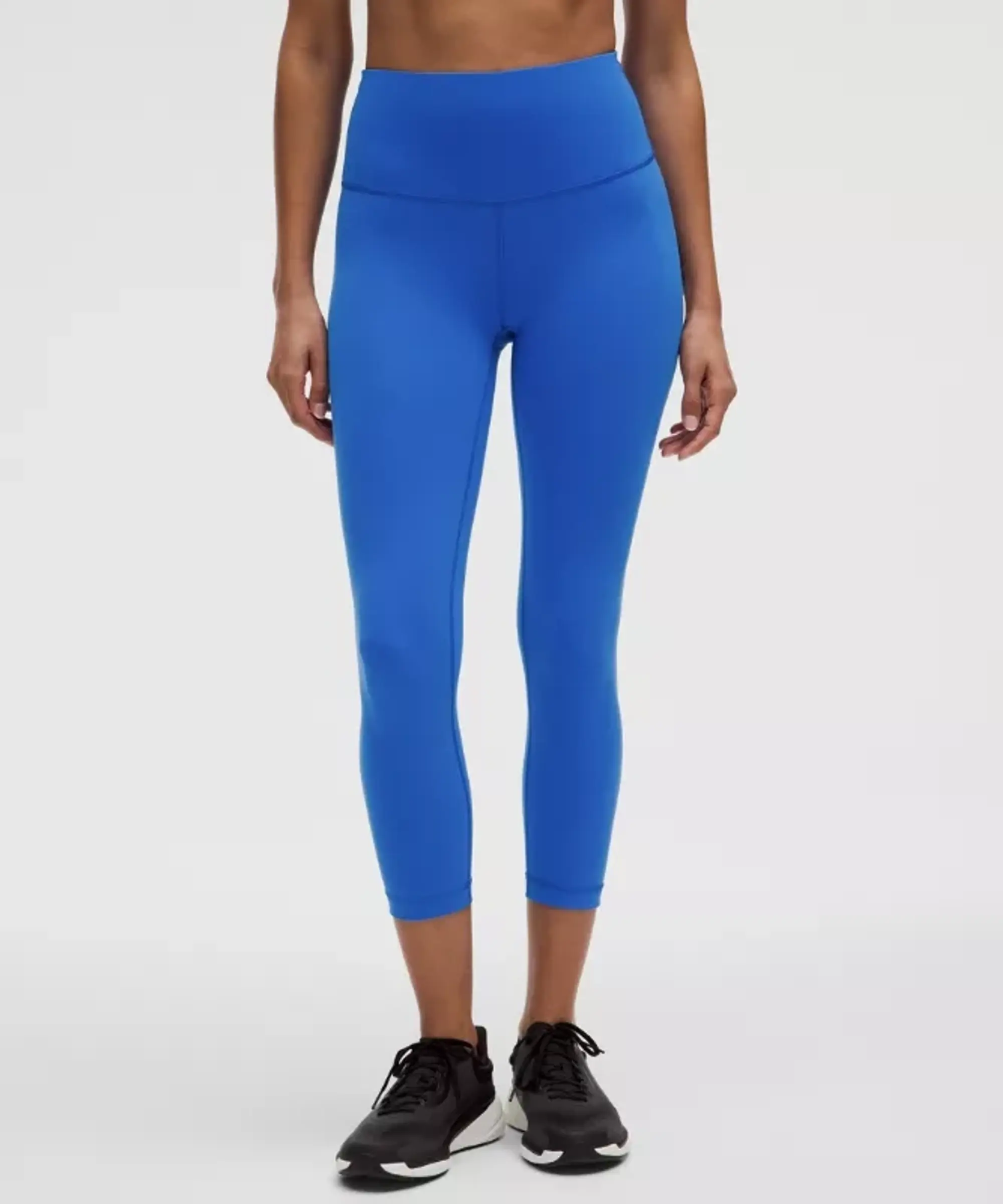 lululemon – Women's Wunder Train High-Rise Crop Leggings – 23" – Color Blue/Neon – Size 0