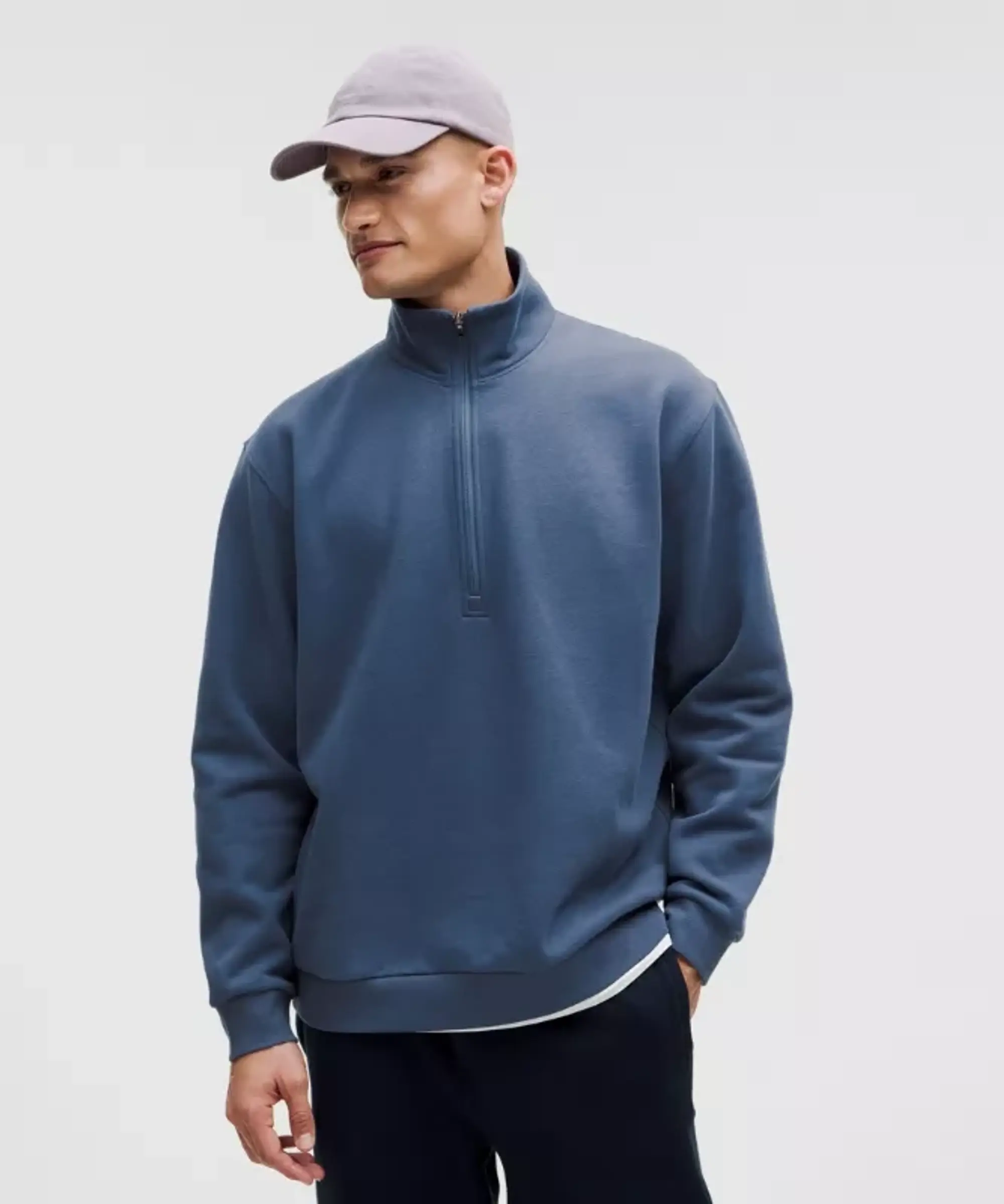 lululemon – Men's Steady State Half Zip Sweatshirt – Color Blue – Size 2XL