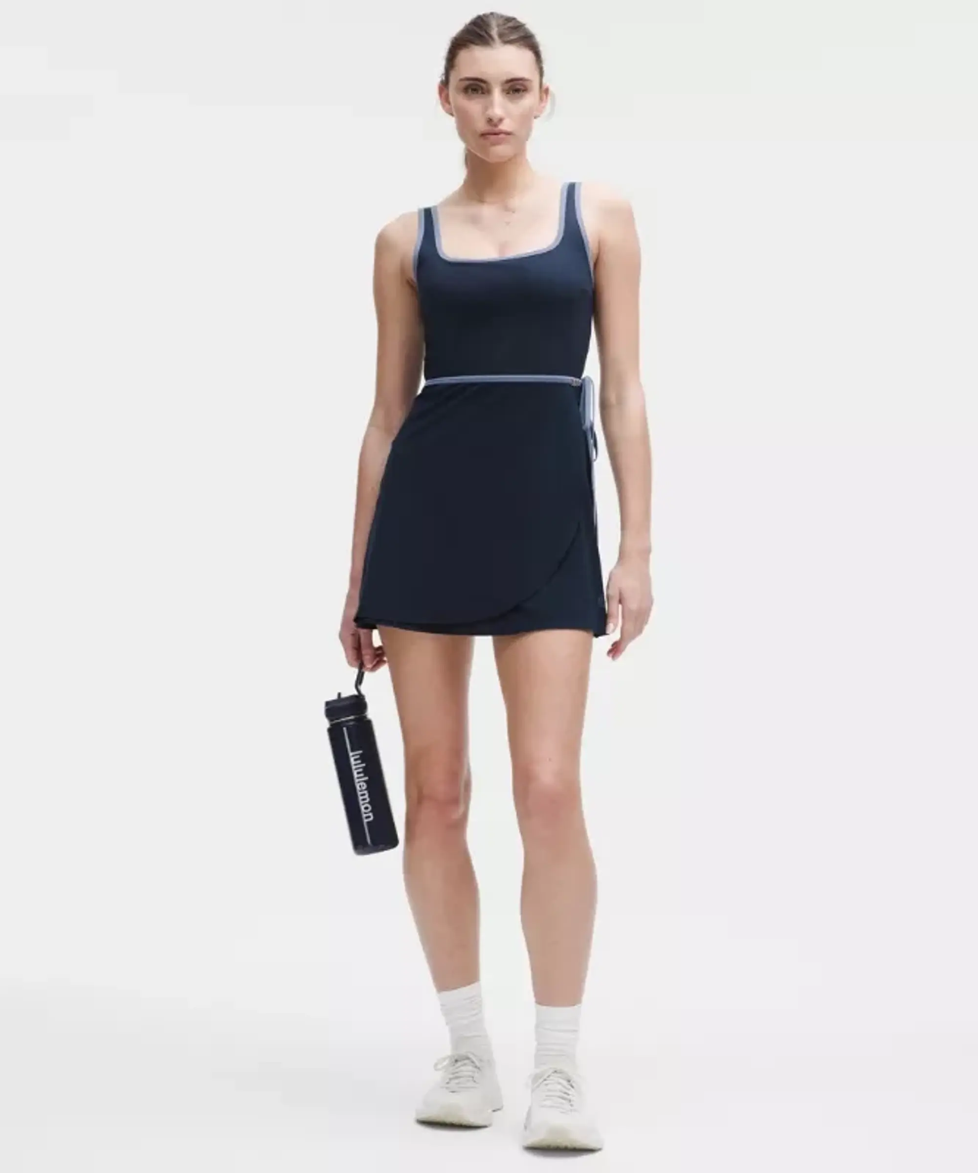 lululemon – Women's Wrap-Front Tennis Dress – Color Blue – Size L