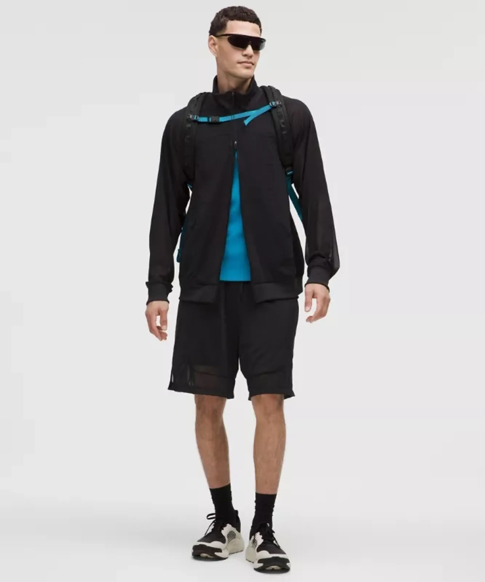lululemon – Men's Layered Mesh Linerless Shorts SLNSH Collection – 8" – Color Black – Size L