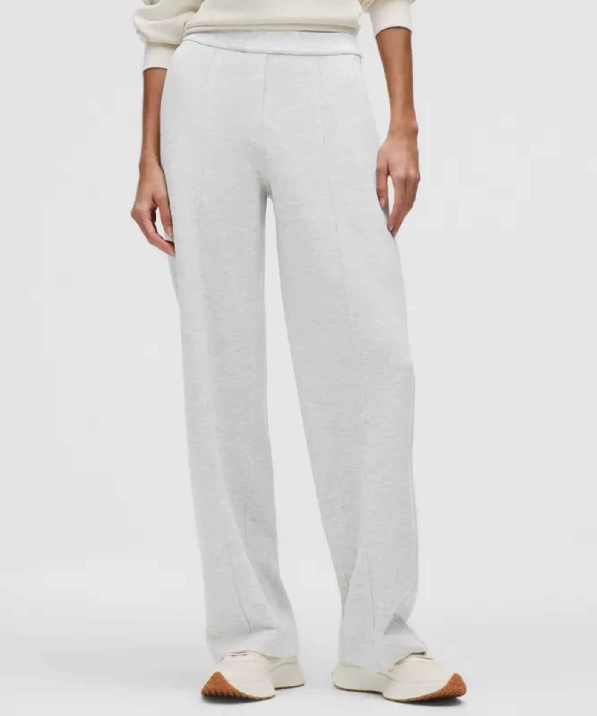 lululemon – Women's Softstreme Pintuck Mid-Rise Pants Regular – Color Light Grey/Grey – Size L