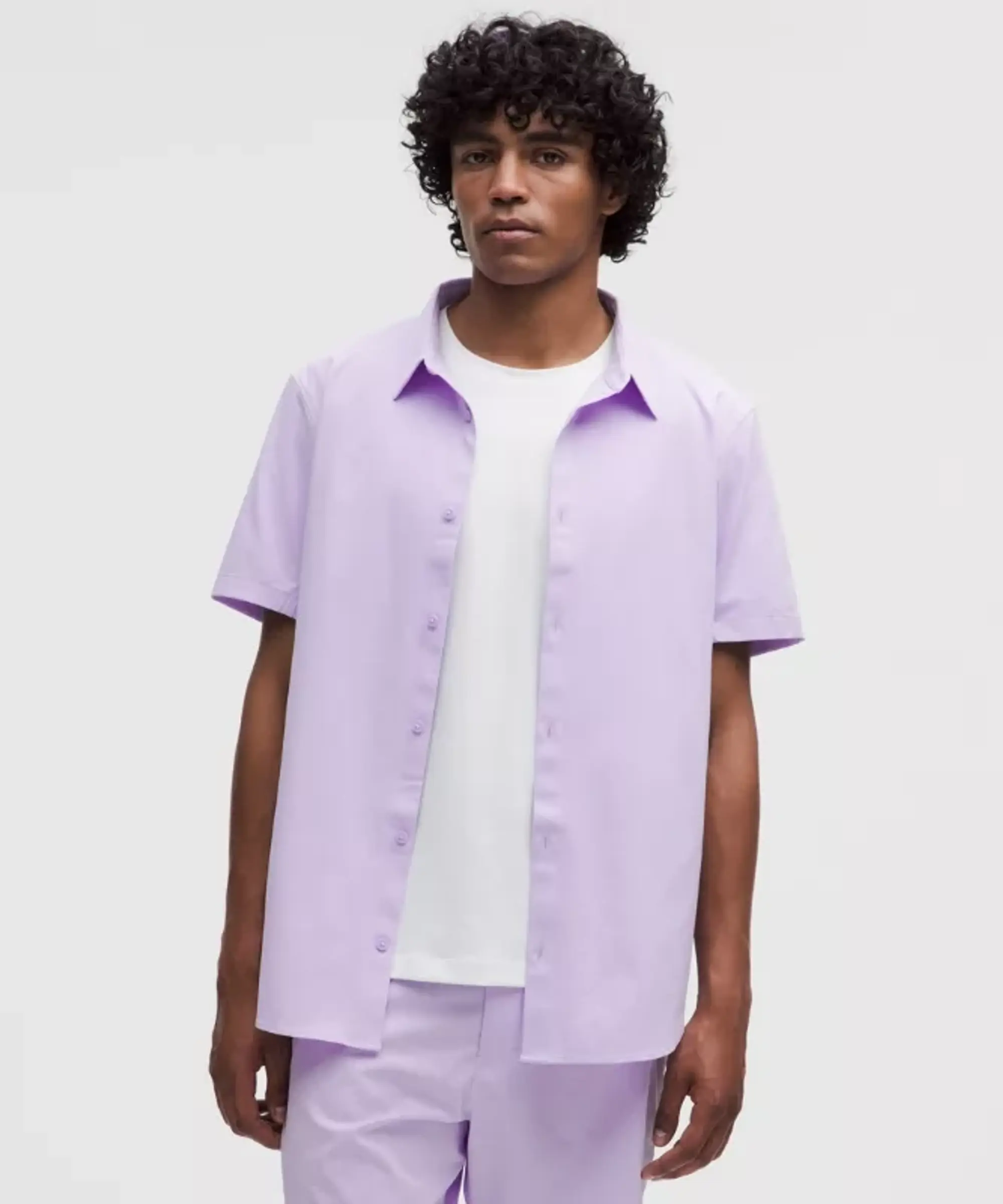 lululemon – Men's Airing Easy Short-Sleeve Shirt – Color Purple – Size L