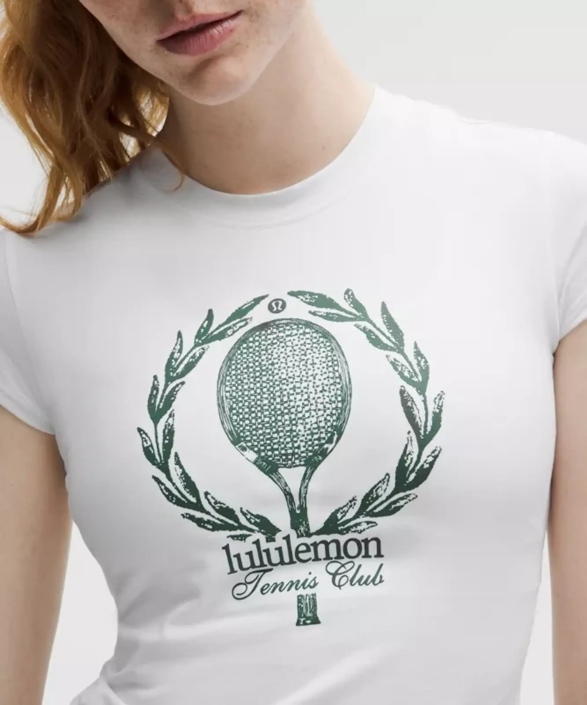 lululemon – Women's Organic Baby Tee Tennis Club – Color White – Size L