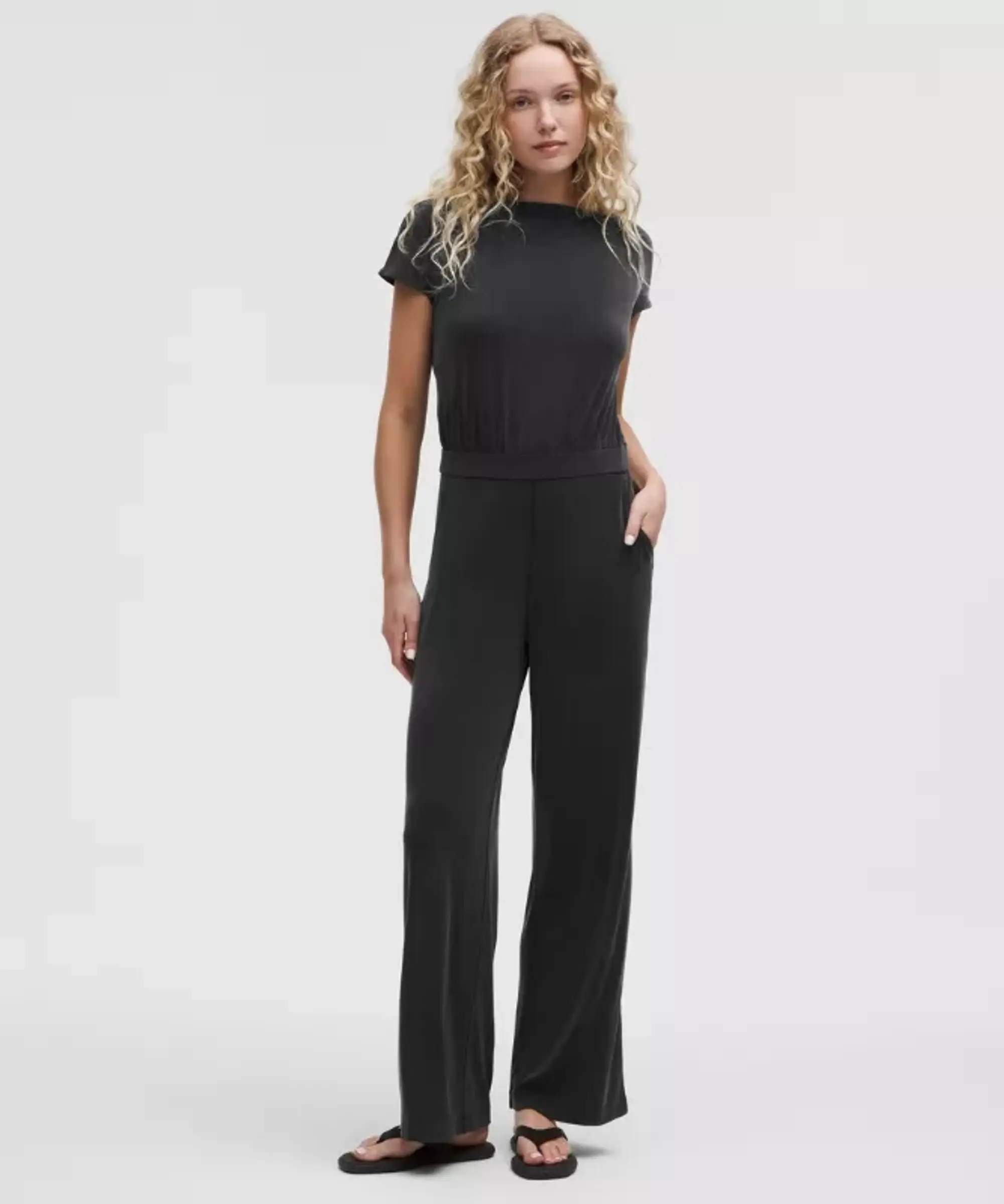 lululemon – Women's Drapey Softstreme Jumpsuit – Color Black – Size L