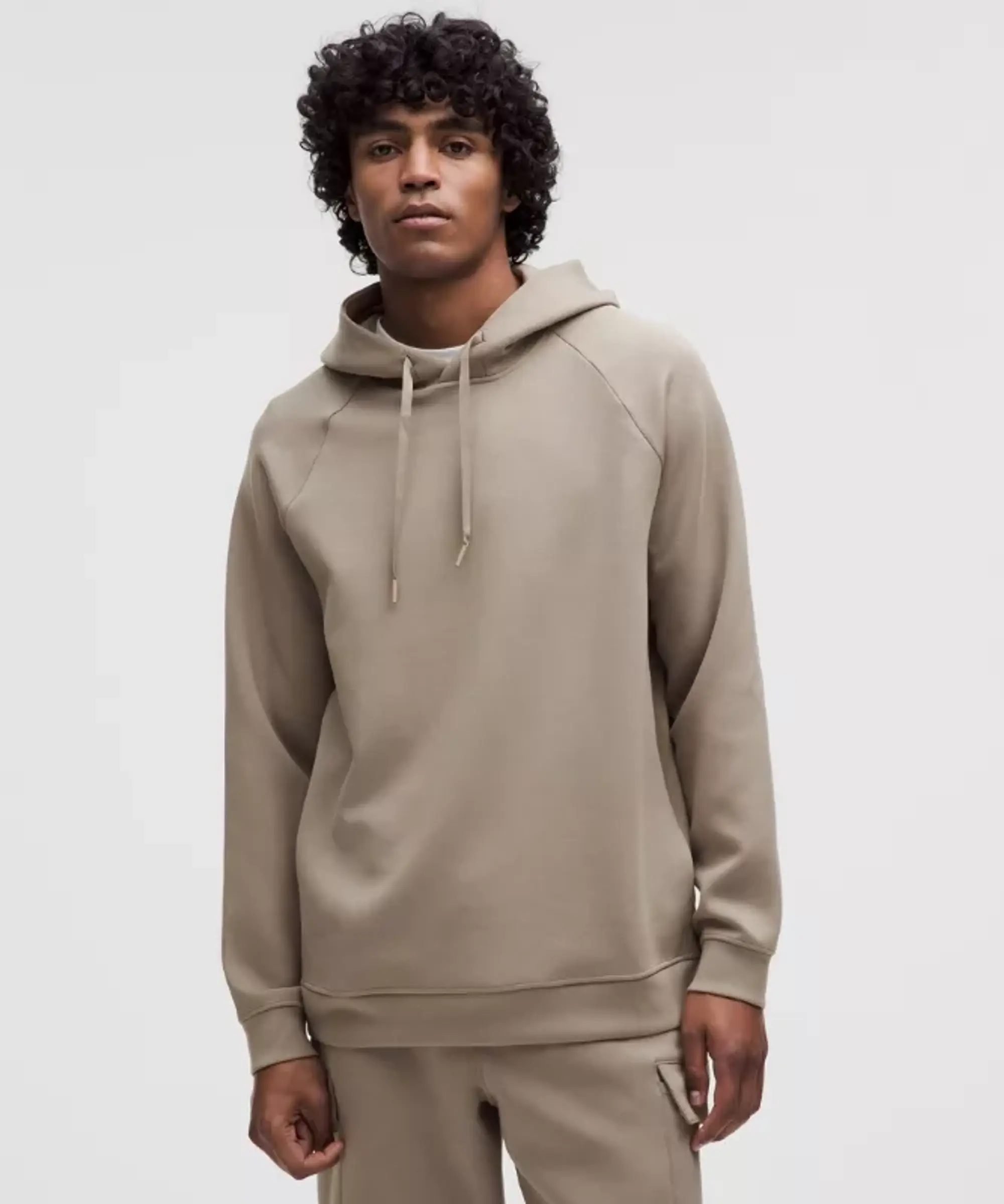 lululemon – Men's Smooth Spacer Classic-Fit Pullover Hoodie – Color Grey/Khaki – Size L