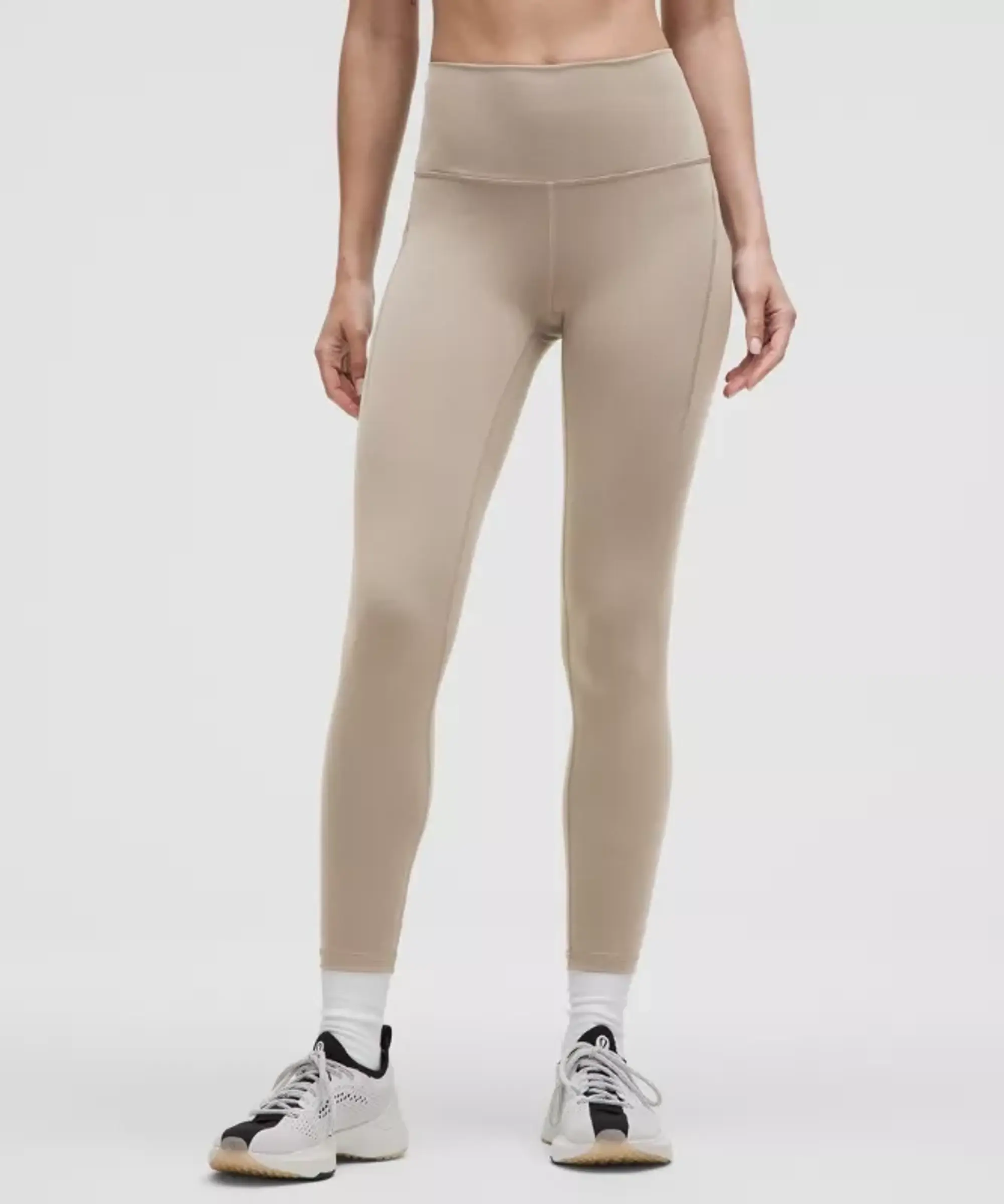 lululemon – Women's Wunder Train High-Rise Tight Leggings with Pockets – 25" – Color Grey/Khaki – Size 0