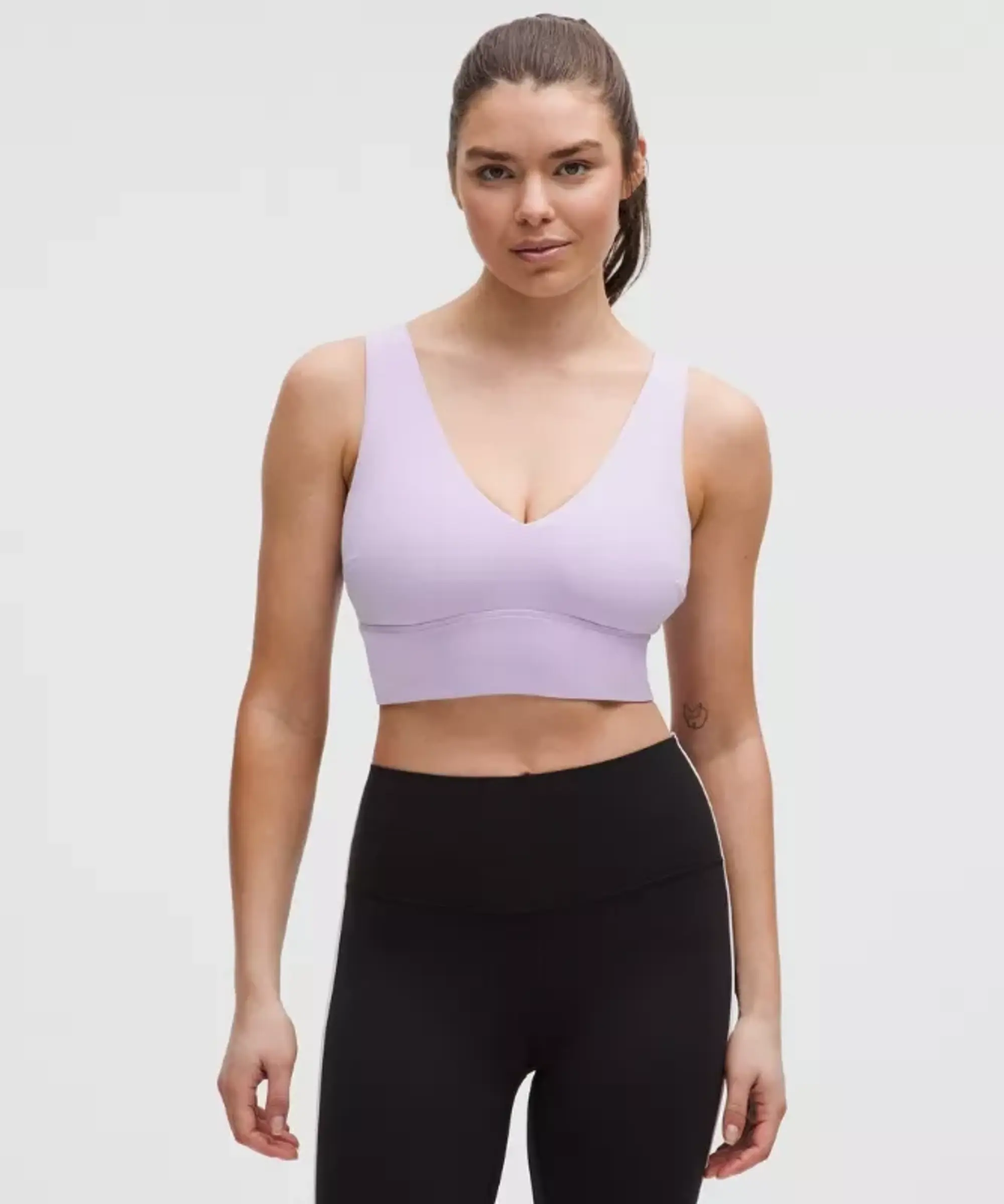 lululemon – Women's Align V-Neck Sports Bra Light Support, DDD/G Cup – Color Purple – Size 2XL