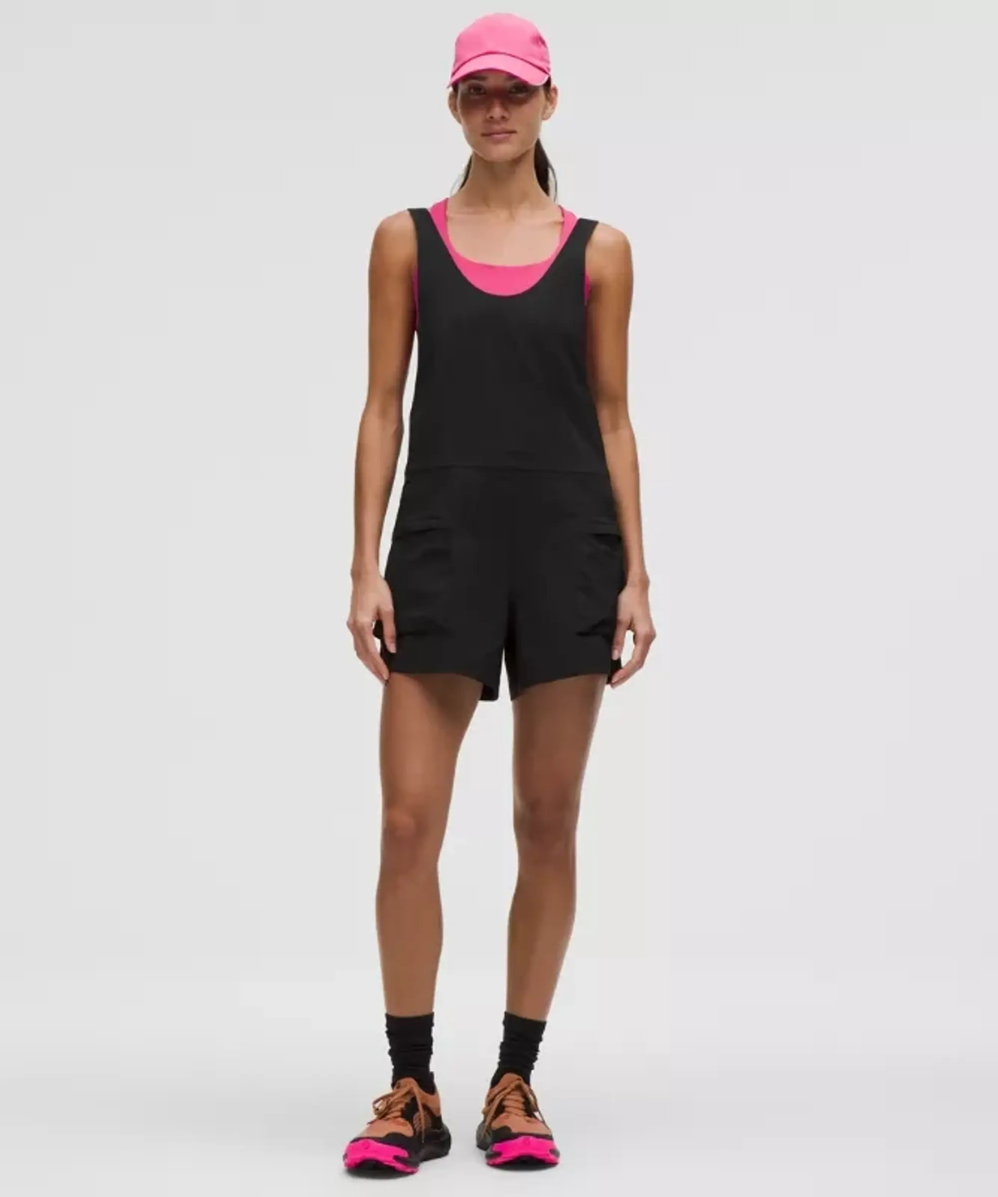 lululemon – Women's Glyde Cargo Hiking Romper – Color Black – Size L