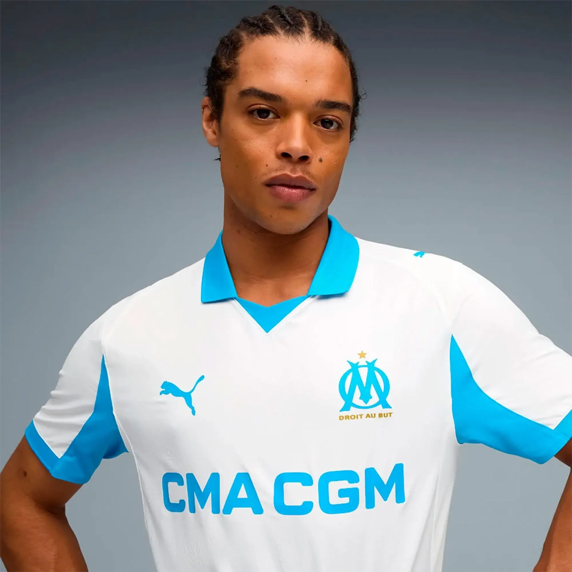 Puma Olympique Marseille 24/25 Home Short Sleeve T-shirt