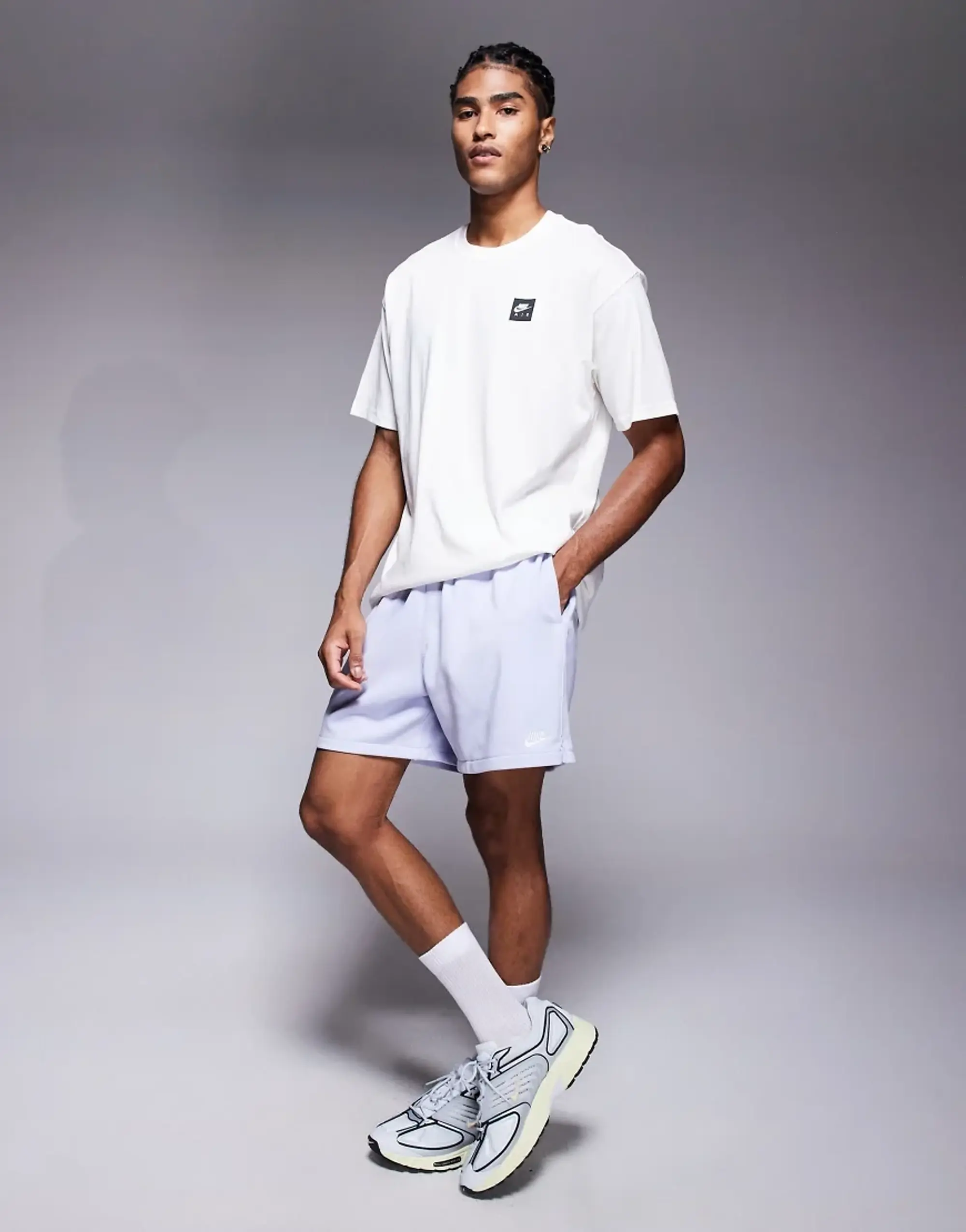 Nike Club Shorts In Lilac-Purple