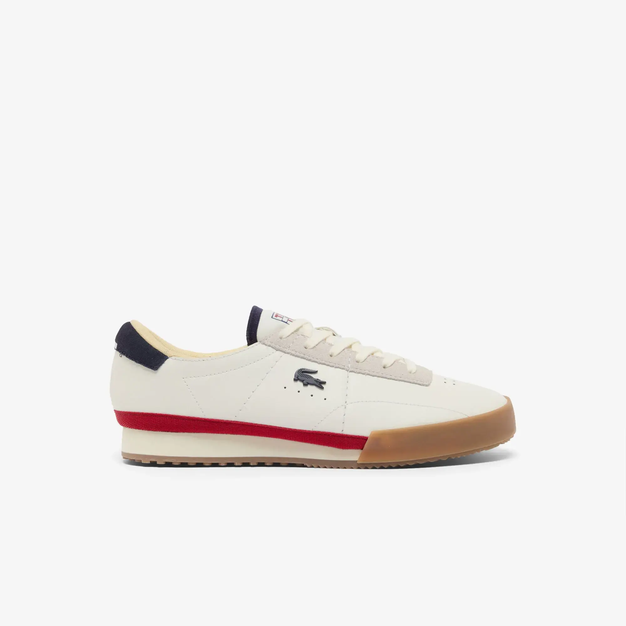 Lacoste Men’s Aura Sneakers - White, Navy & Red