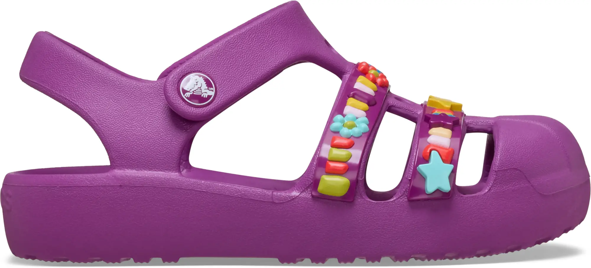 Crocs | Kids | Toddler Classic Beaded Fisherman | Sandals | Grapeberry | C4