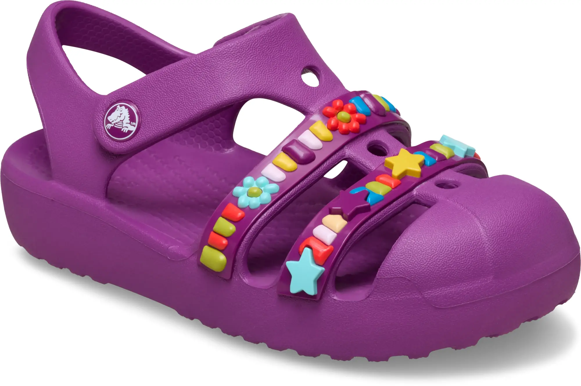 Crocs | Kids | Toddler Classic Beaded Fisherman | Sandals | Grapeberry | C4