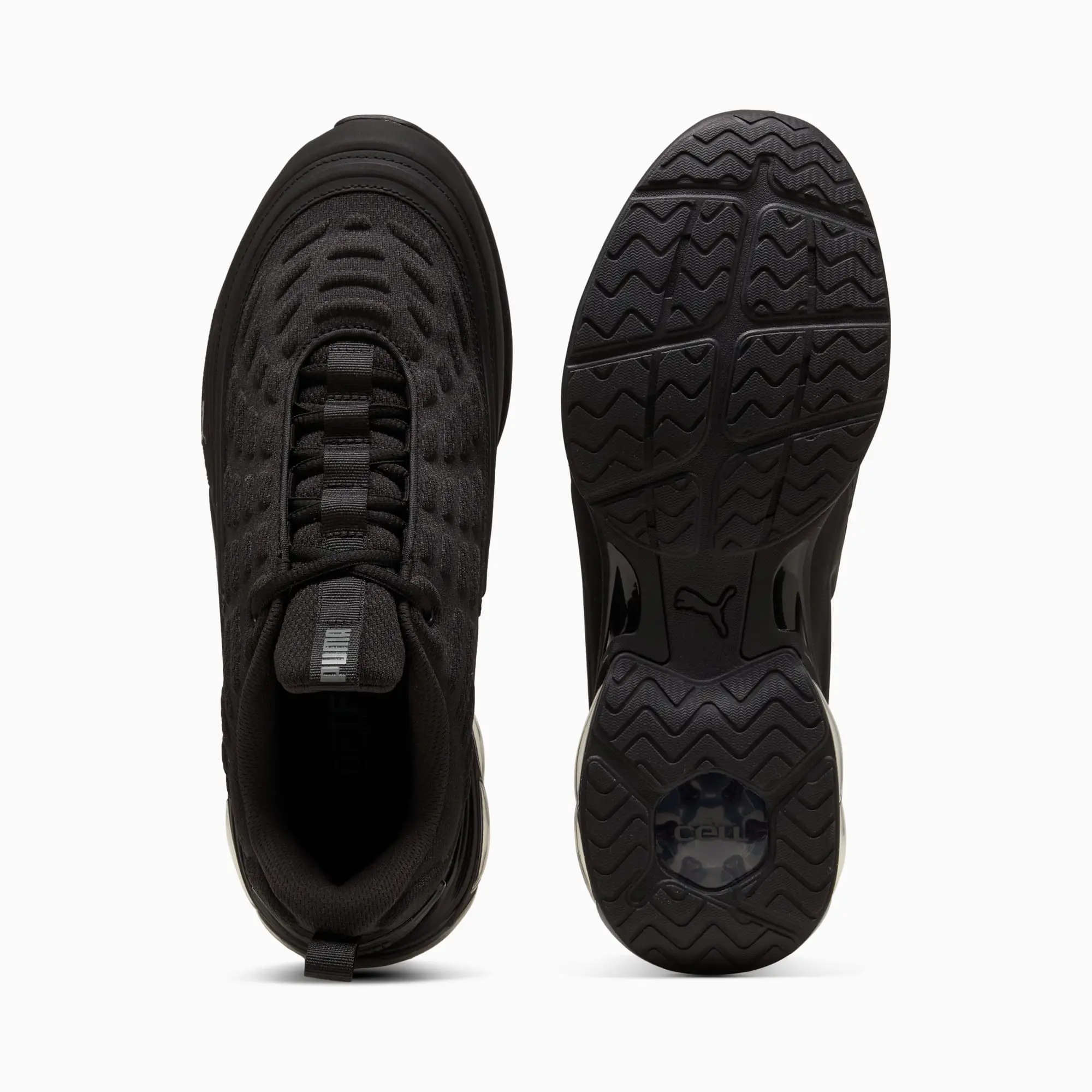 PUMA Meza Sneakers Unisex, Black/Cool Dark Grey, size 10