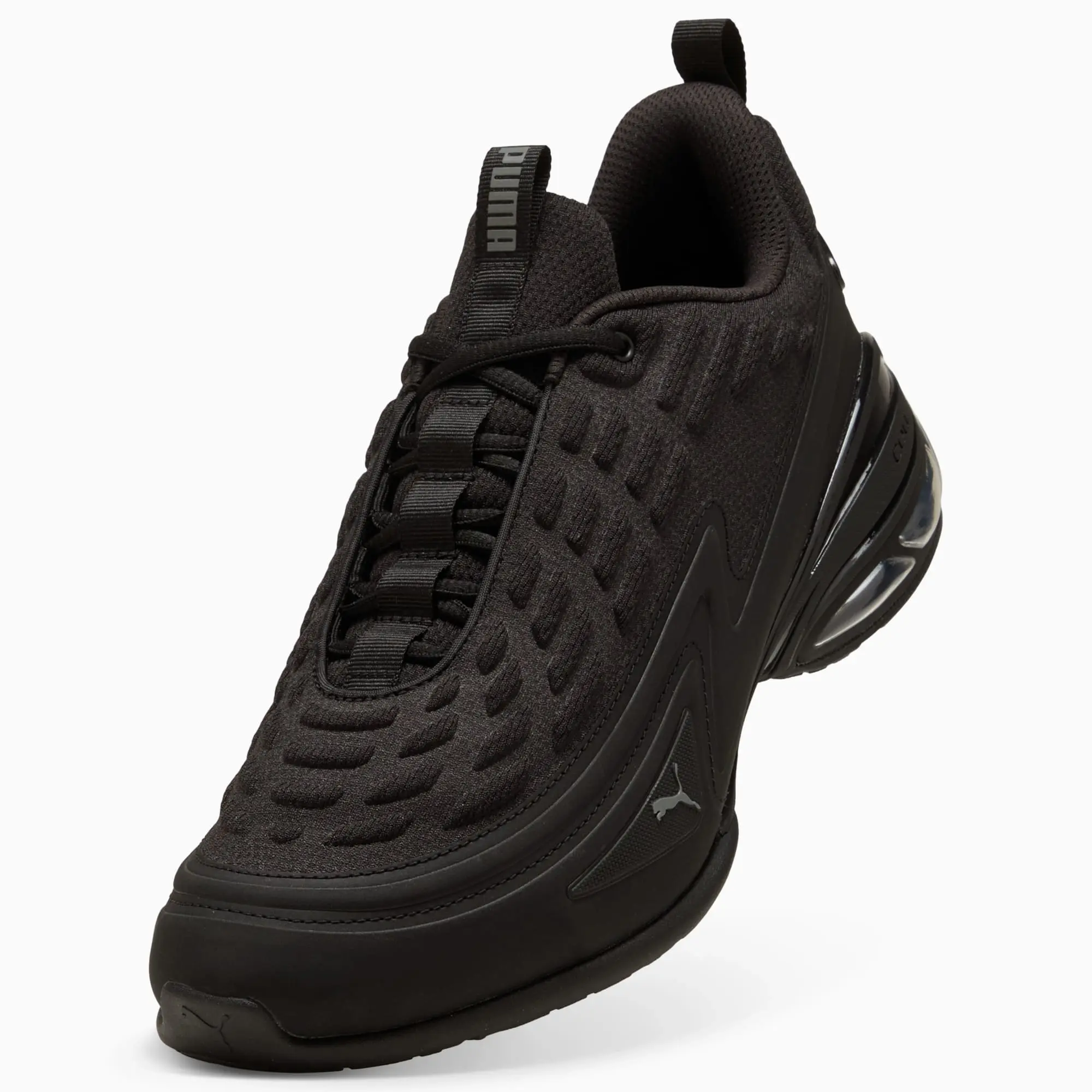 PUMA Meza Sneakers Unisex, Black/Cool Dark Grey, size 10