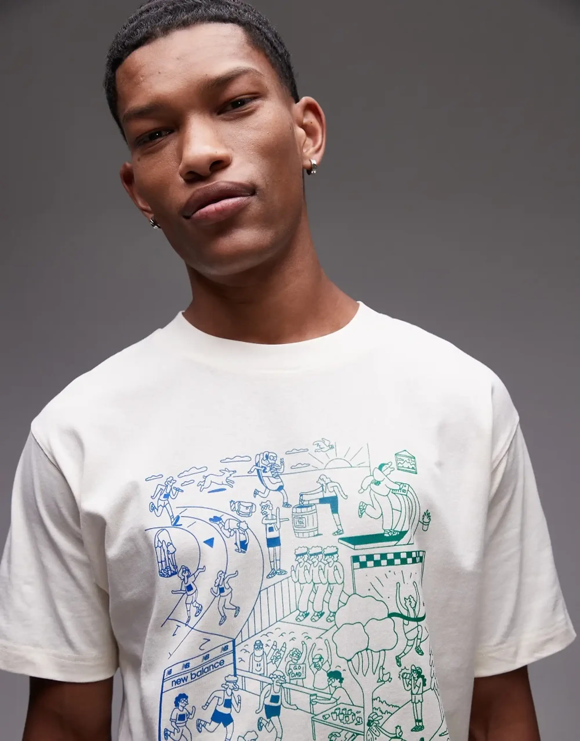 New Balance Run Graphic T-Shirt In-Off White