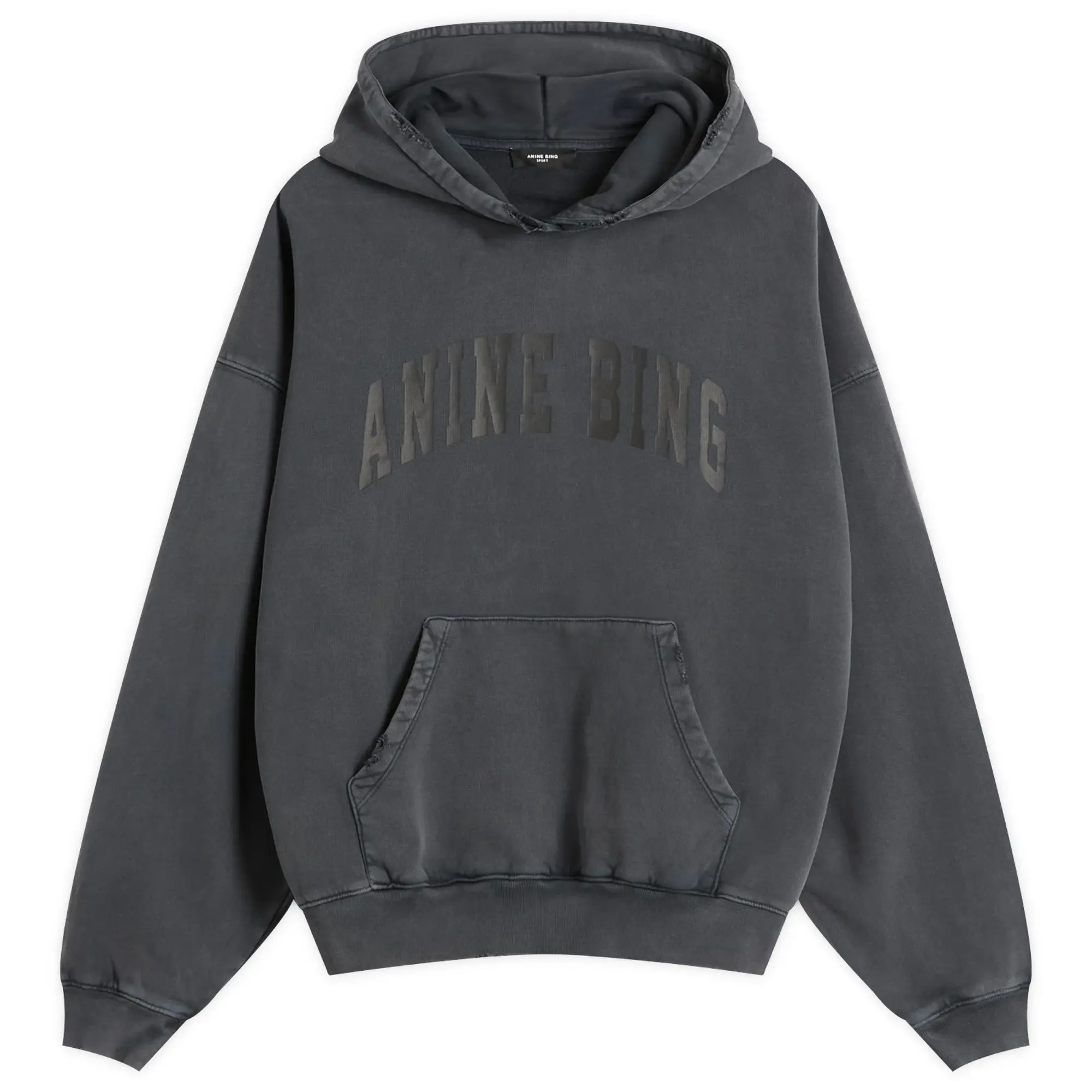 Anine Bing Women's Harvey Hoodie Dark Washed Black