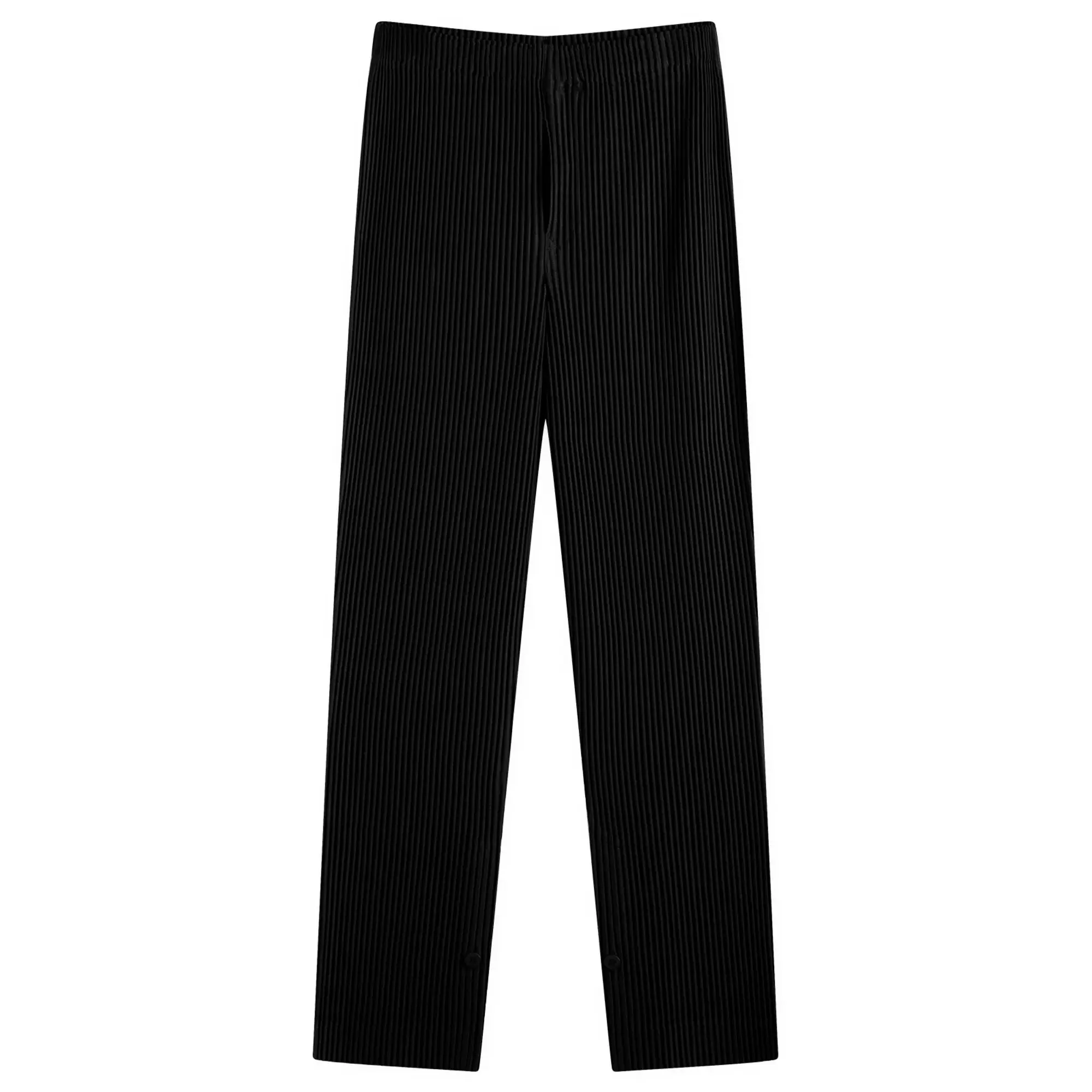 Homme Plissé Issey Miyake Men's Pleated Snap Trousers Black
