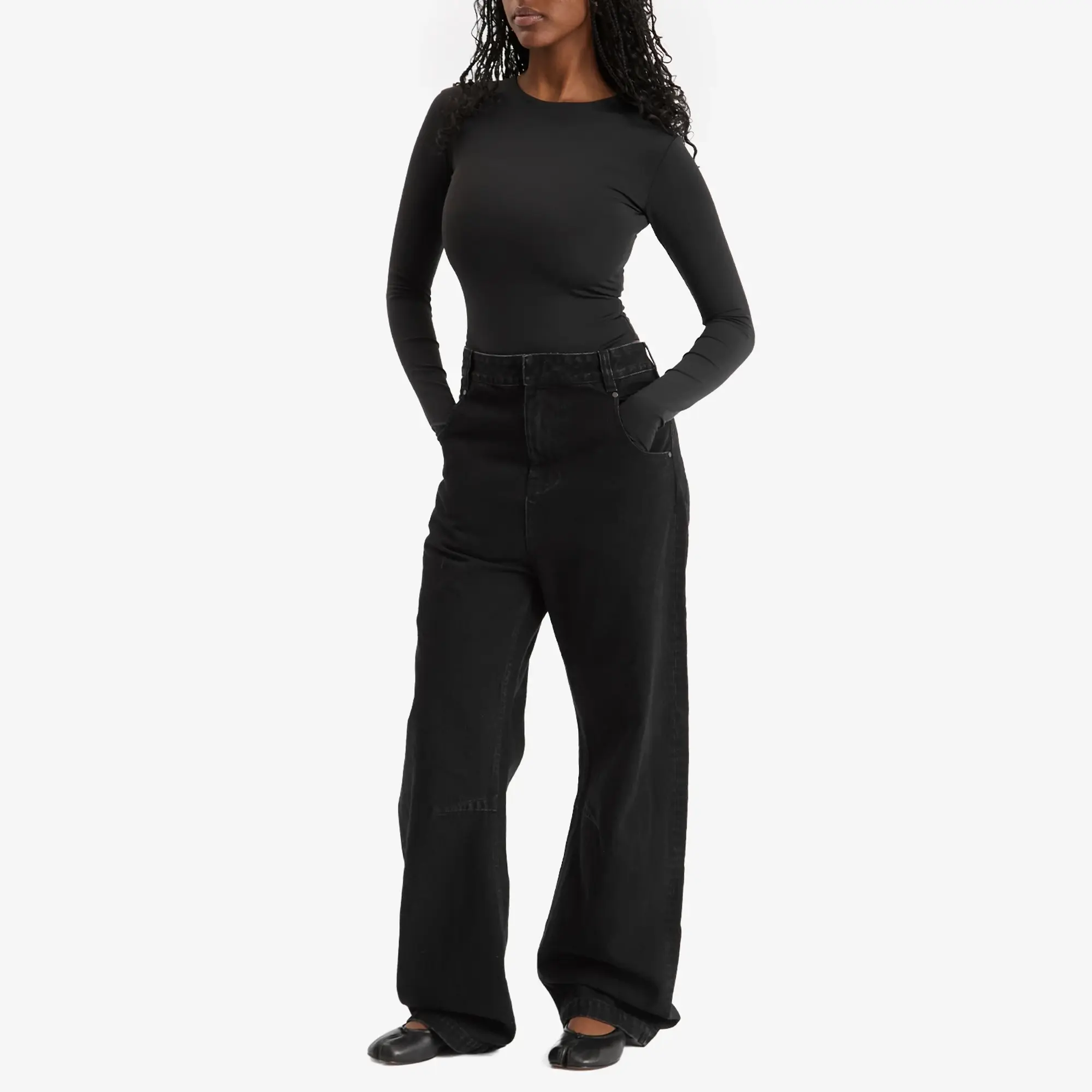 Entire Studios Women's Long Sleeve Bodysuit Soot