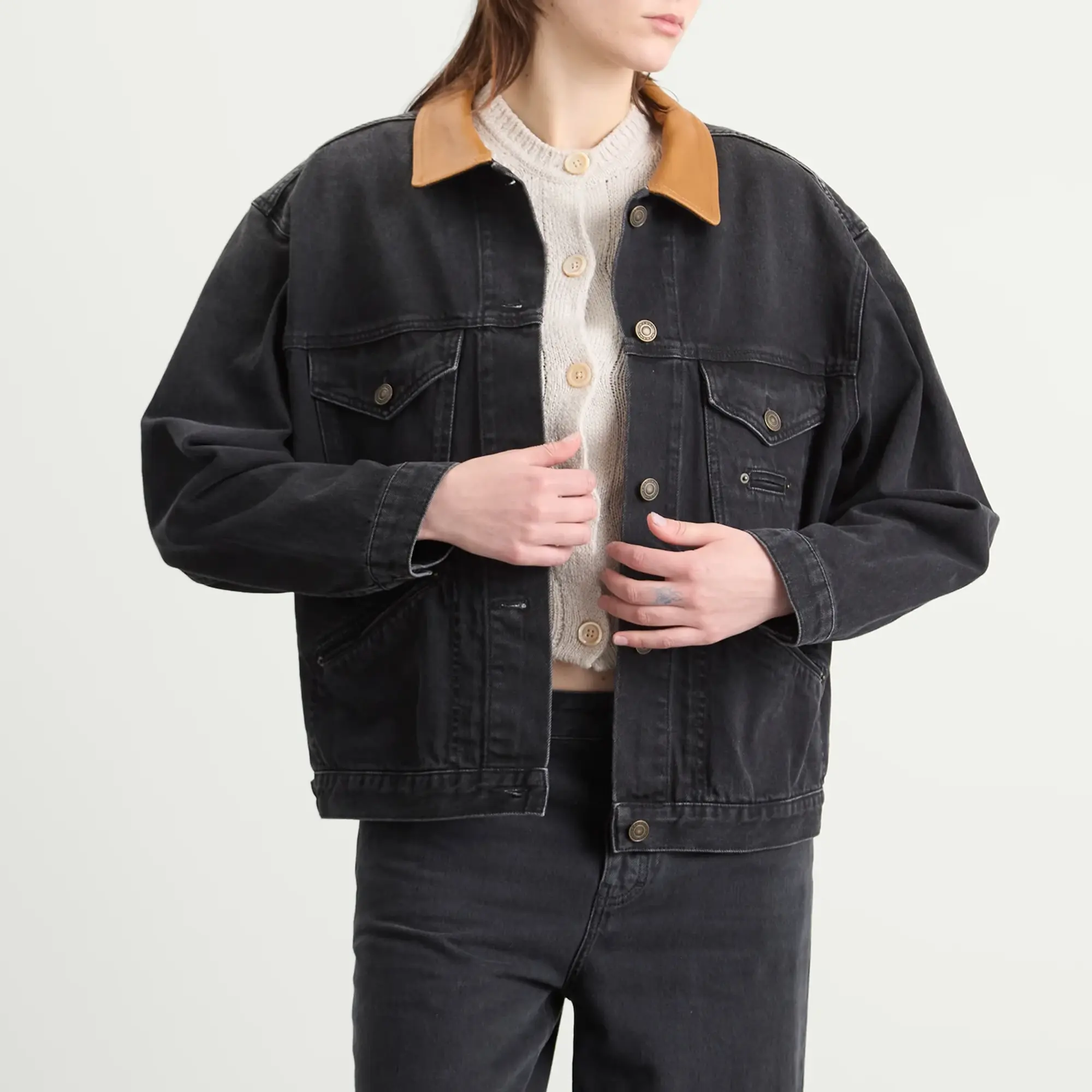 Isabel Marant Women's Petunia Denim Jacket Faded Black