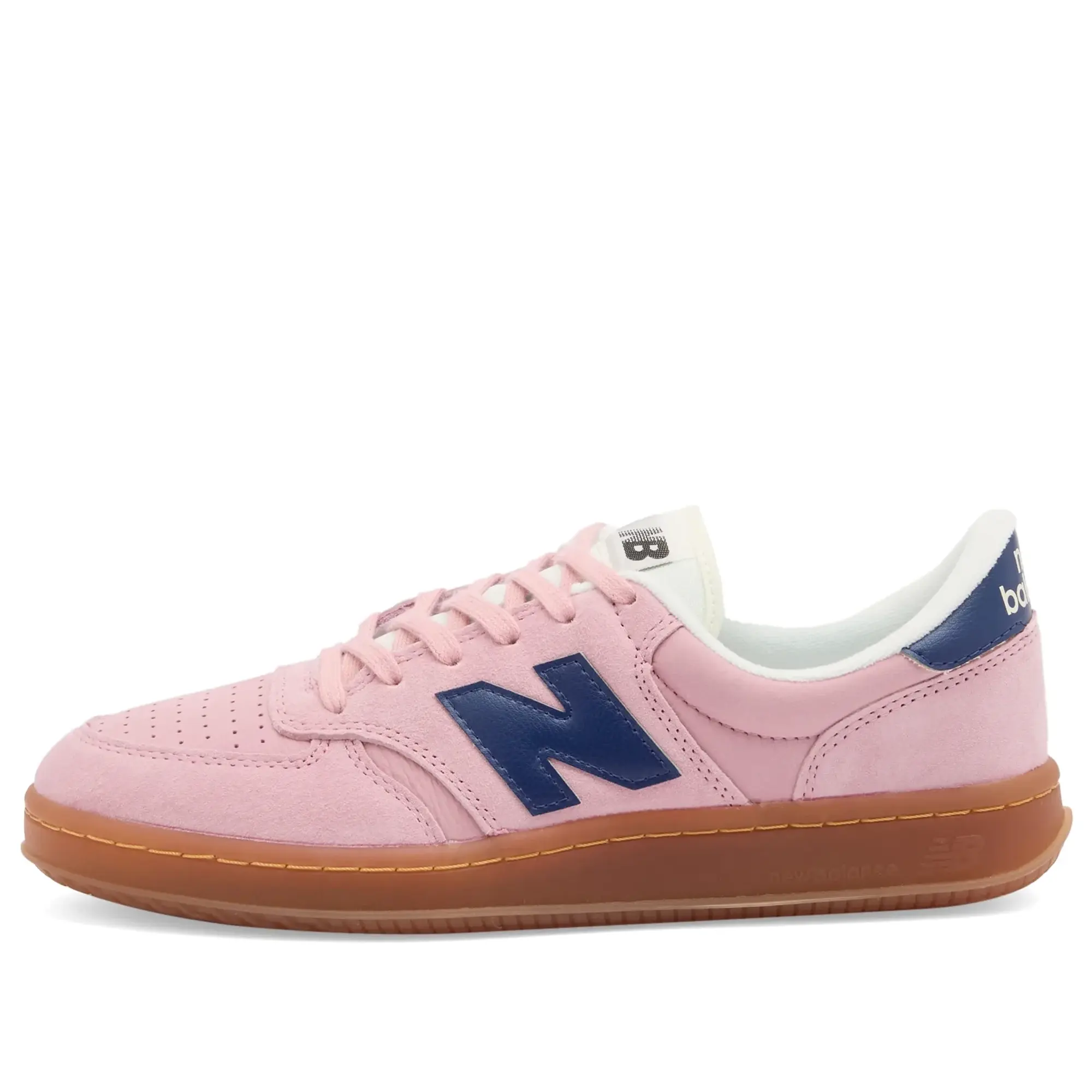 New Balance Men's T500 in Pink/Blue Suede/Mesh