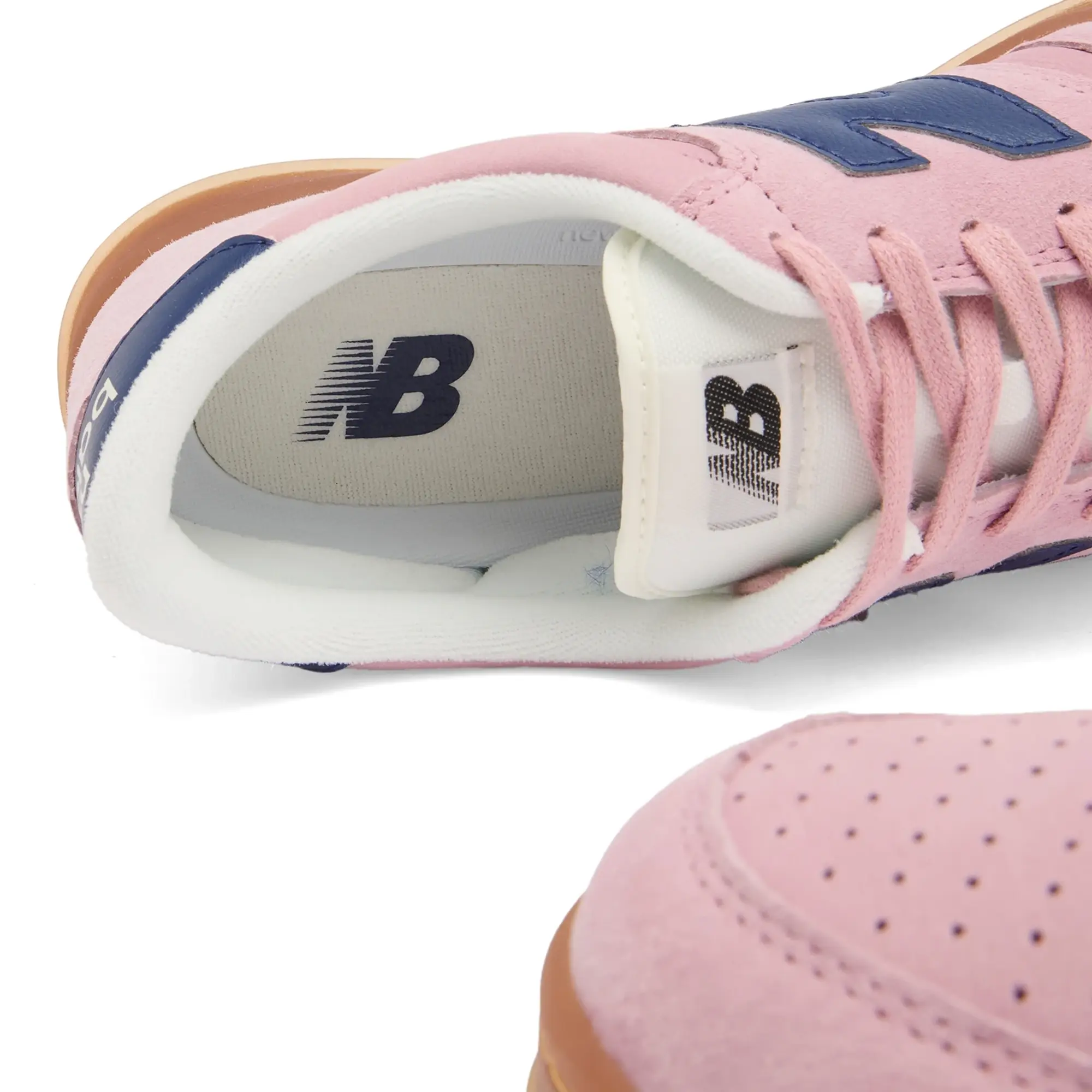 New Balance Men's T500 in Pink/Blue Suede/Mesh