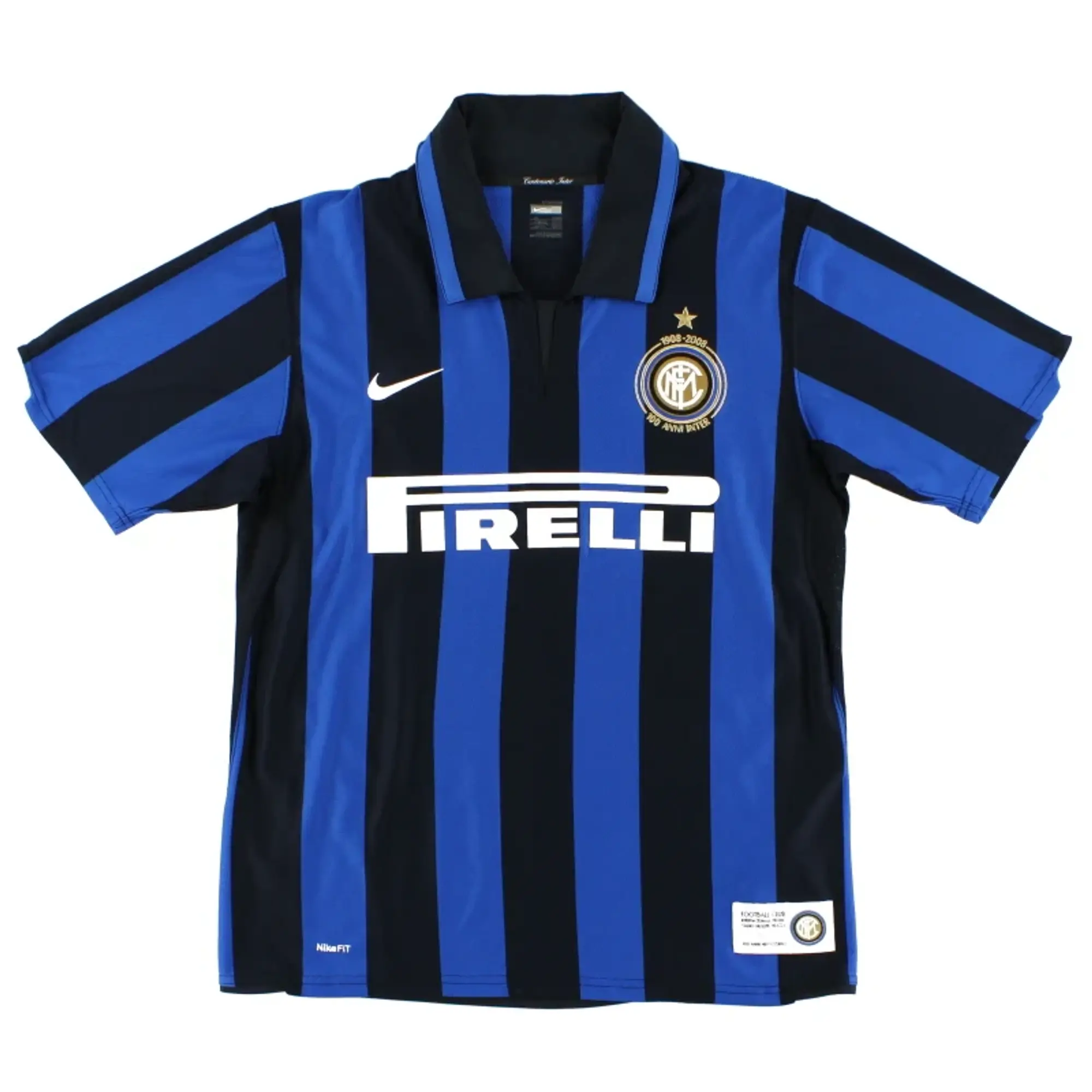 2007-08 Inter Milan Centenary Home Shirt XL - Inter Milan / Excellent / XL