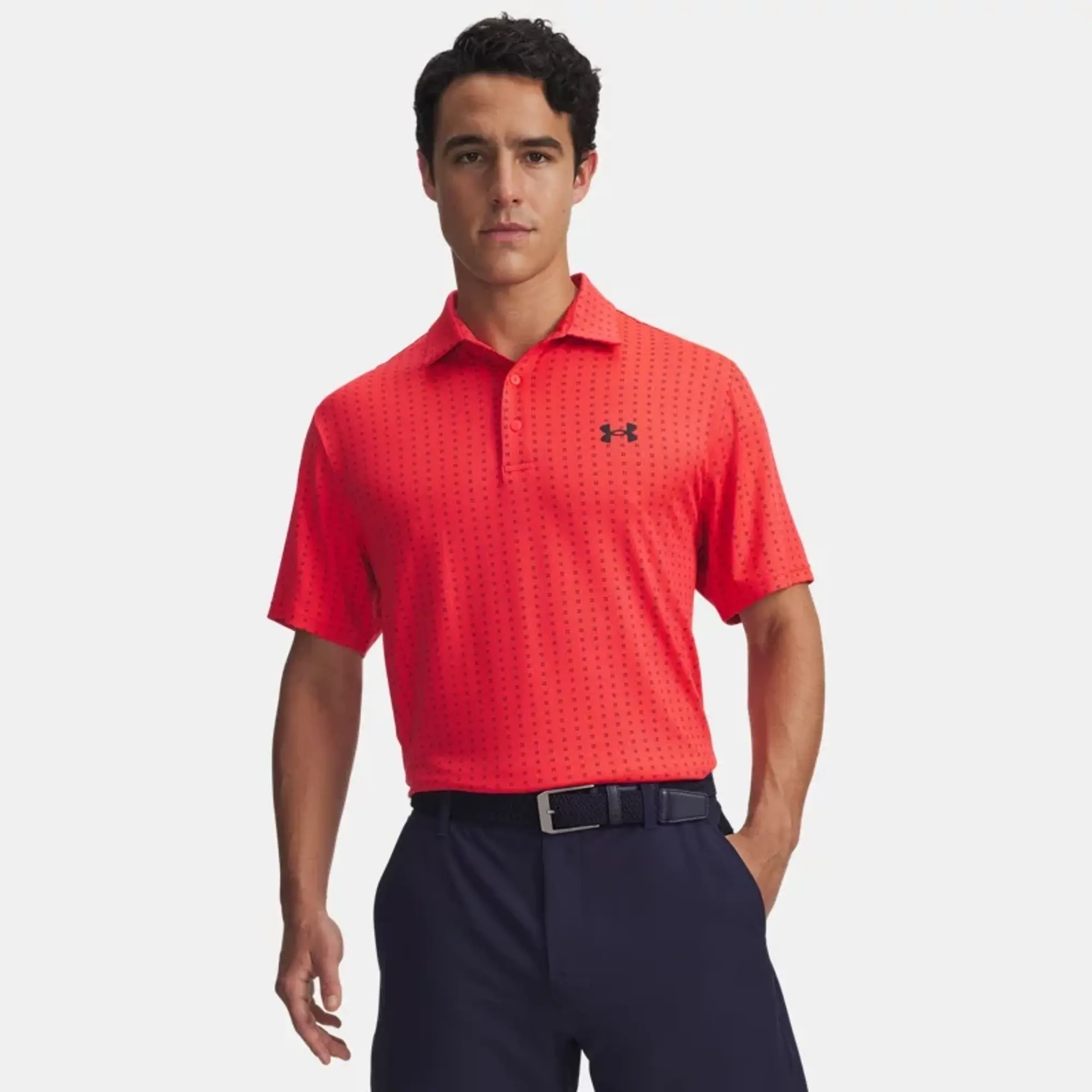 Under Armour  Playoff 3.0 Printed Men's Polo Racer Red / Black / Black XXL